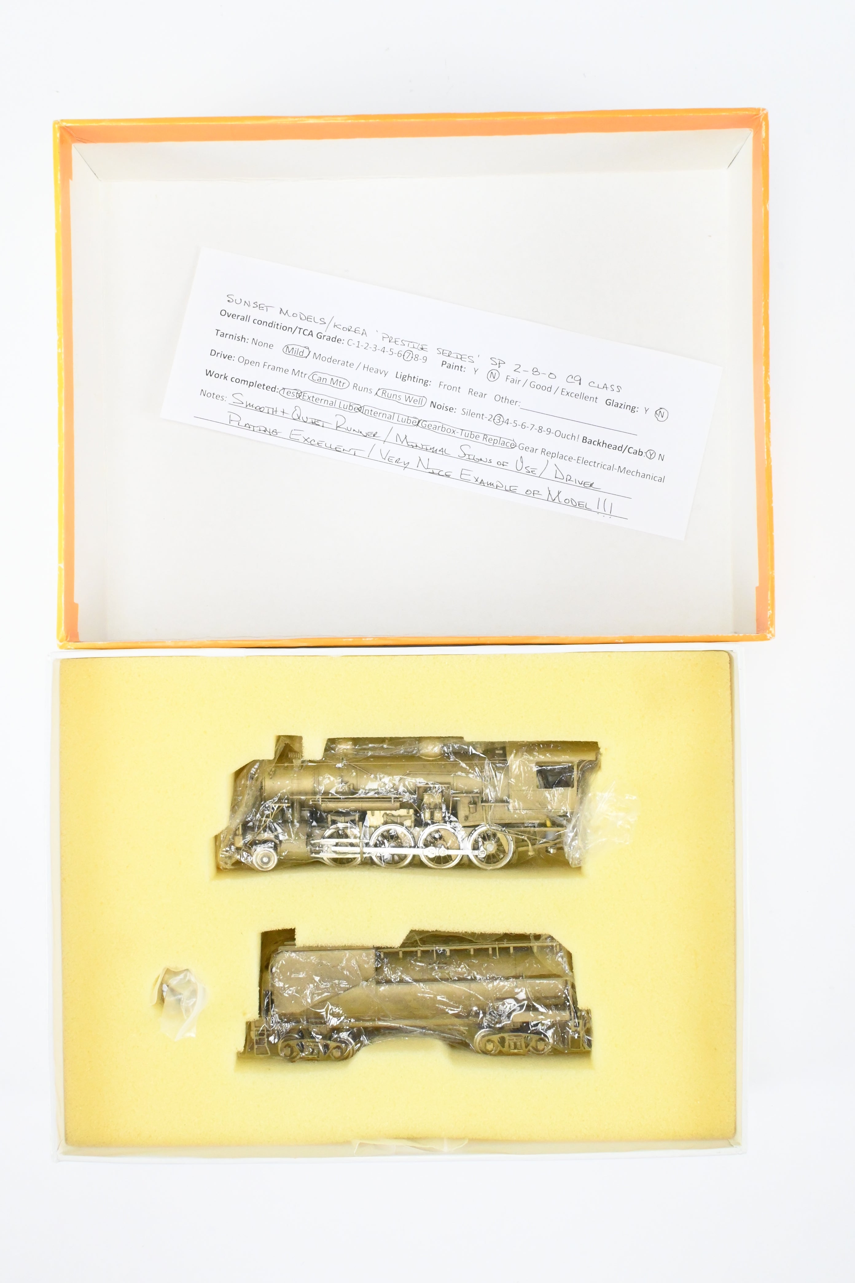 1987 HO Brass Sunset SP C - 9 2 - 8 - 0 Prestige Series Model