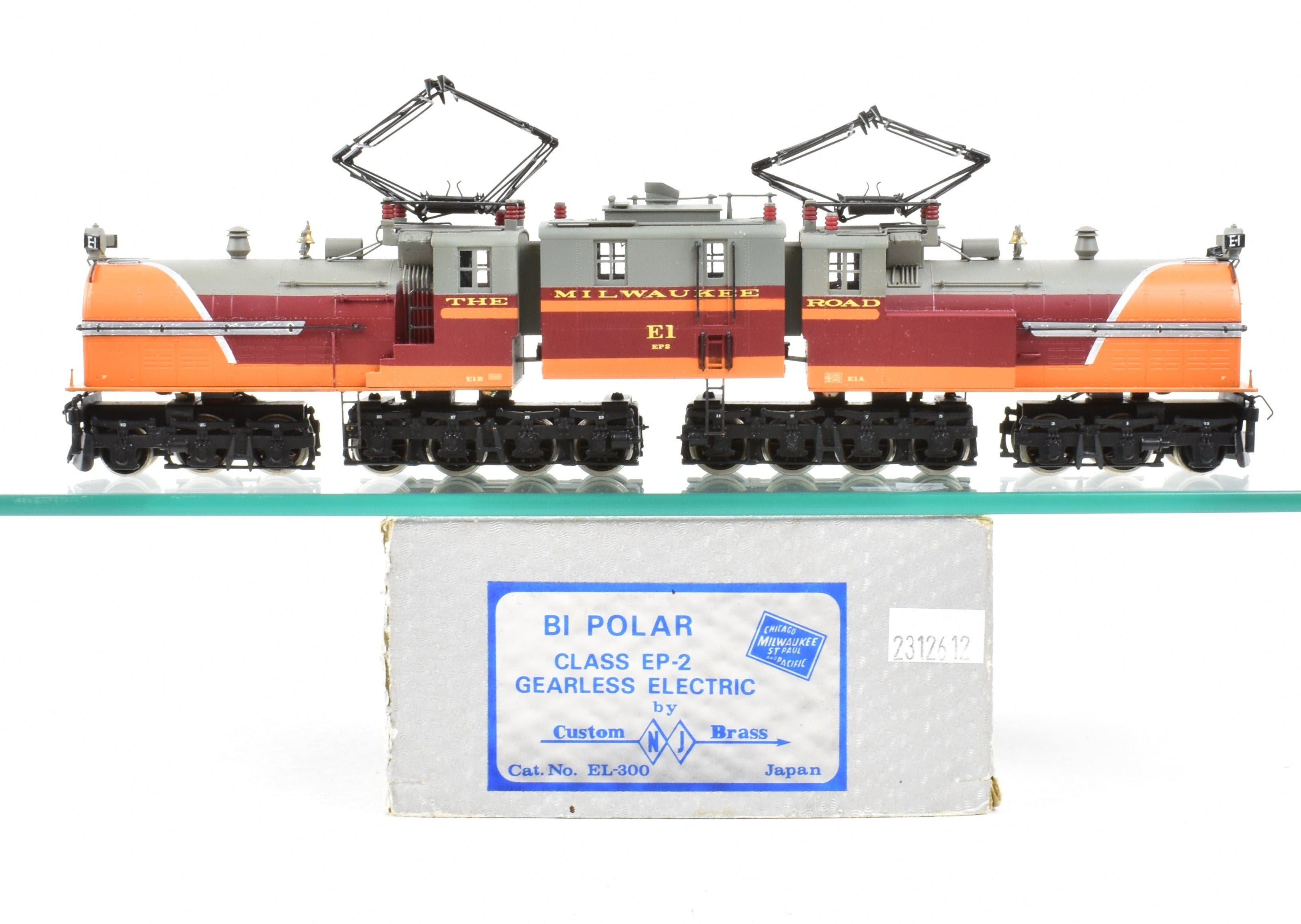 High - Quality HO Scale Custom Brass Milwaukee Road EP - 2 BI - Polar Gearless Electric Model Train Pro - Painted No. E1