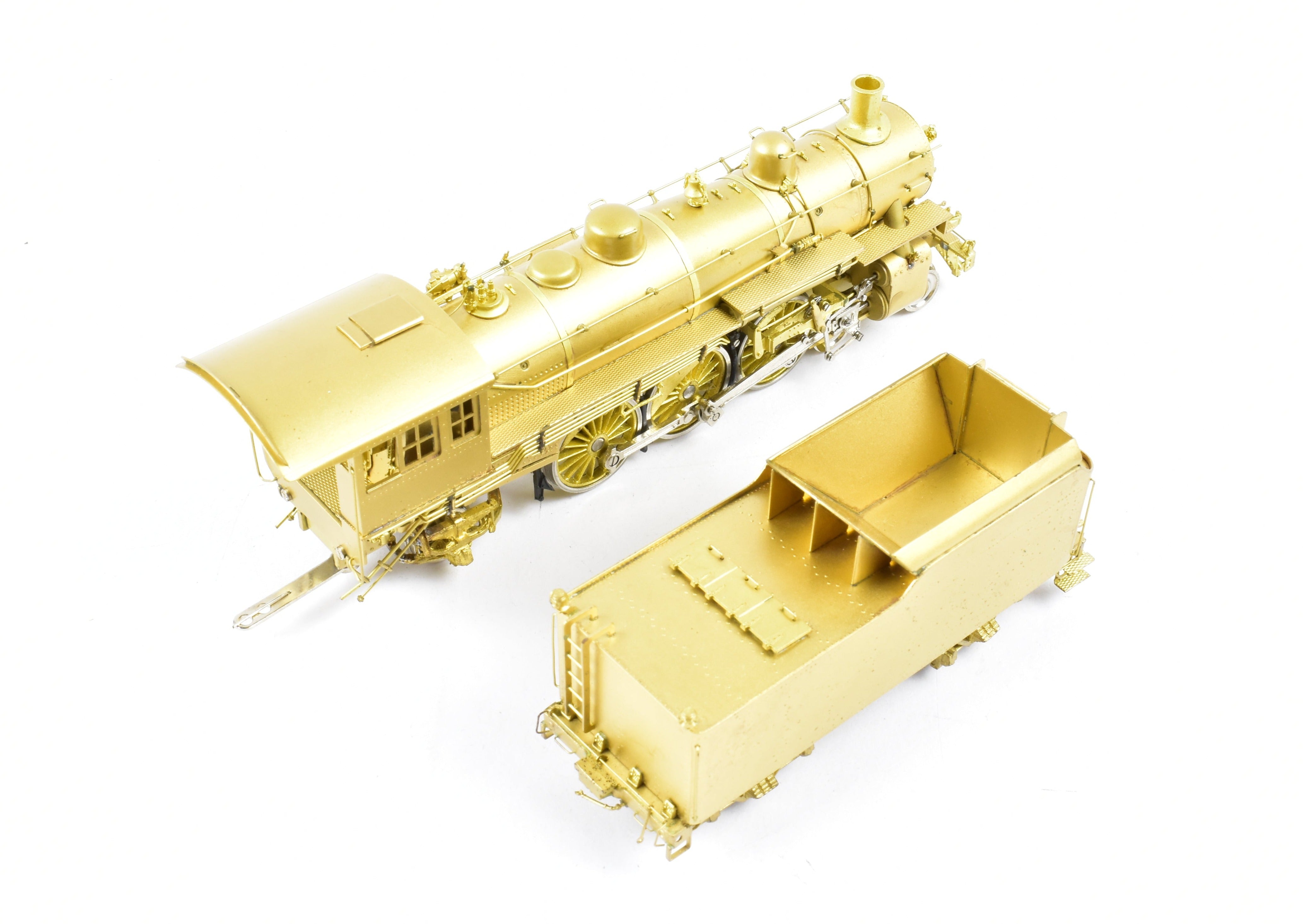 HO Scale Brass Nickel - Plated Model Train: Chicago & North Western Class E 4 - 6 - 2 Pacific Locomotive by NPP (Nickel Plate Products)