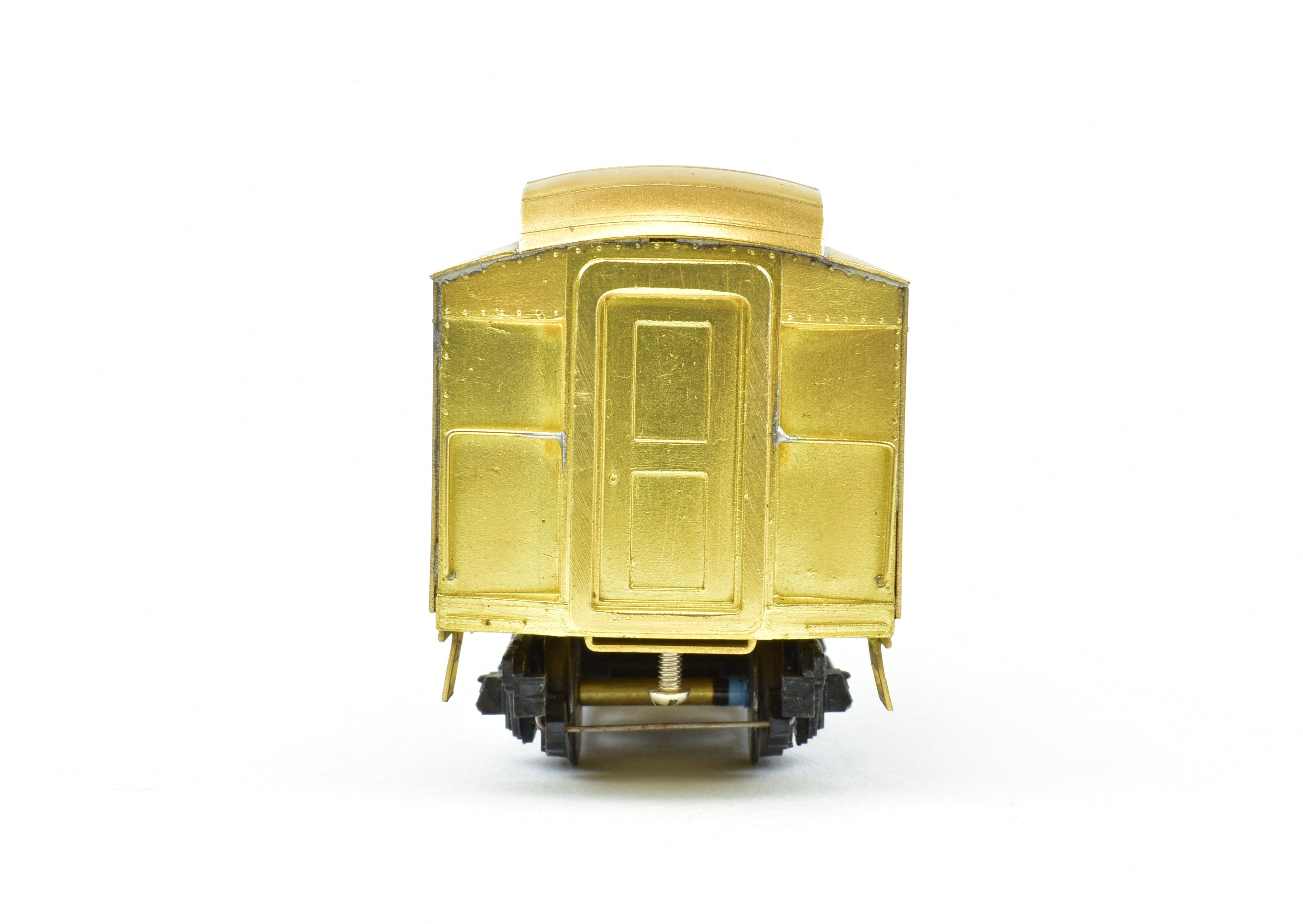 HO Scale Brass Lambert ATSF - Santa Fe Heavyweight Railway Post Office (RPO) Car Equipped with Central Valley Trucks for Model Trains
