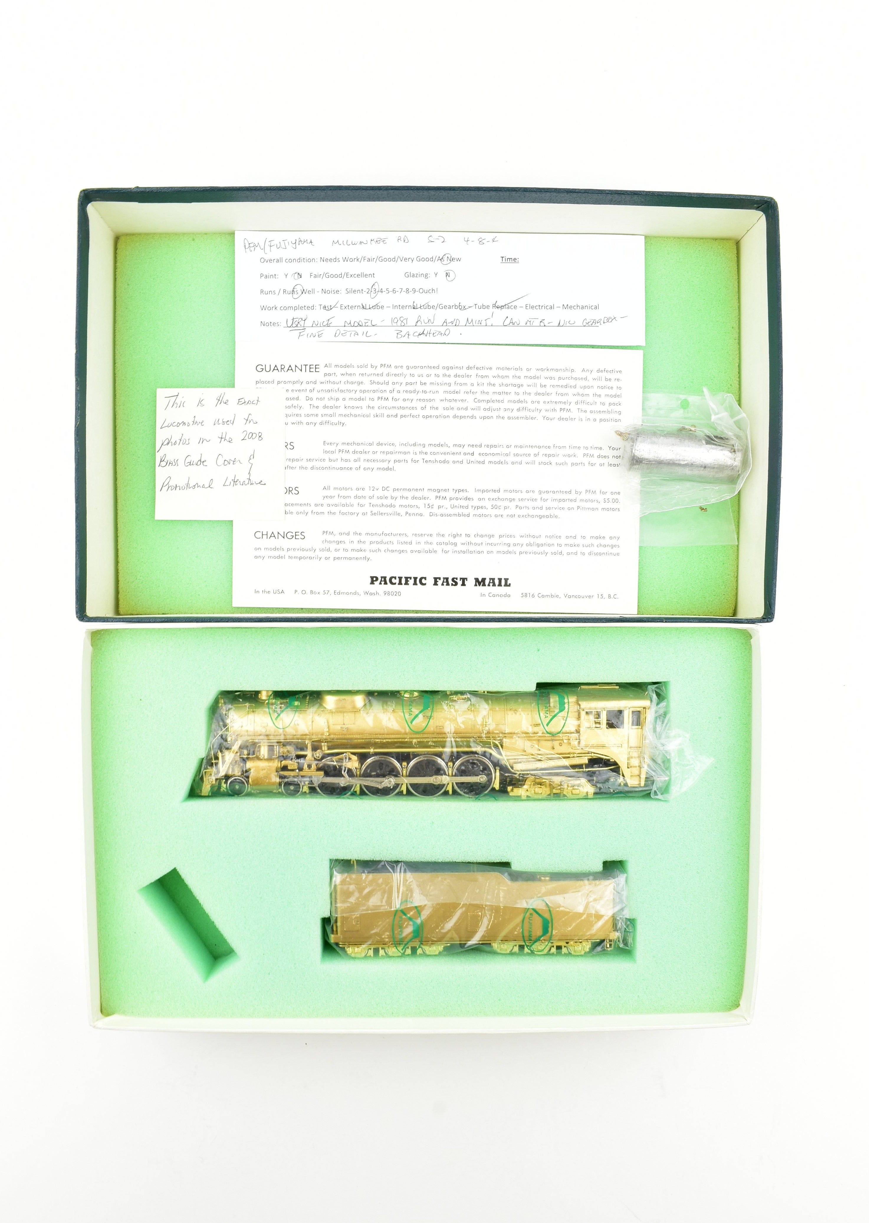 1981 HO Brass PFM - Fujiyama Milwaukee Road 4-8-4 Class S-2 Model