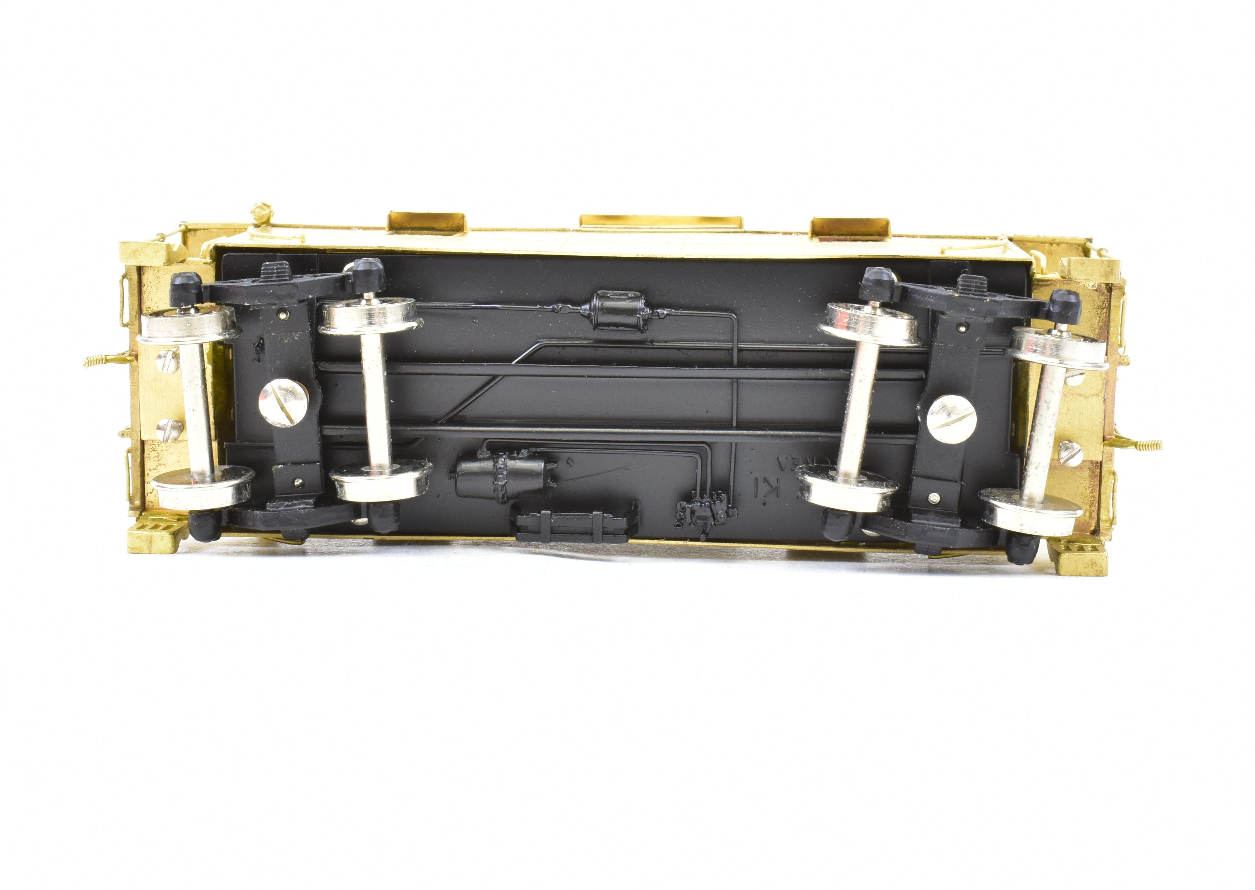 High - Quality HO Scale Brass Nickel - Plated Chesapeake & Ohio Steel Caboose Model by NPP - Nickel Plate Products