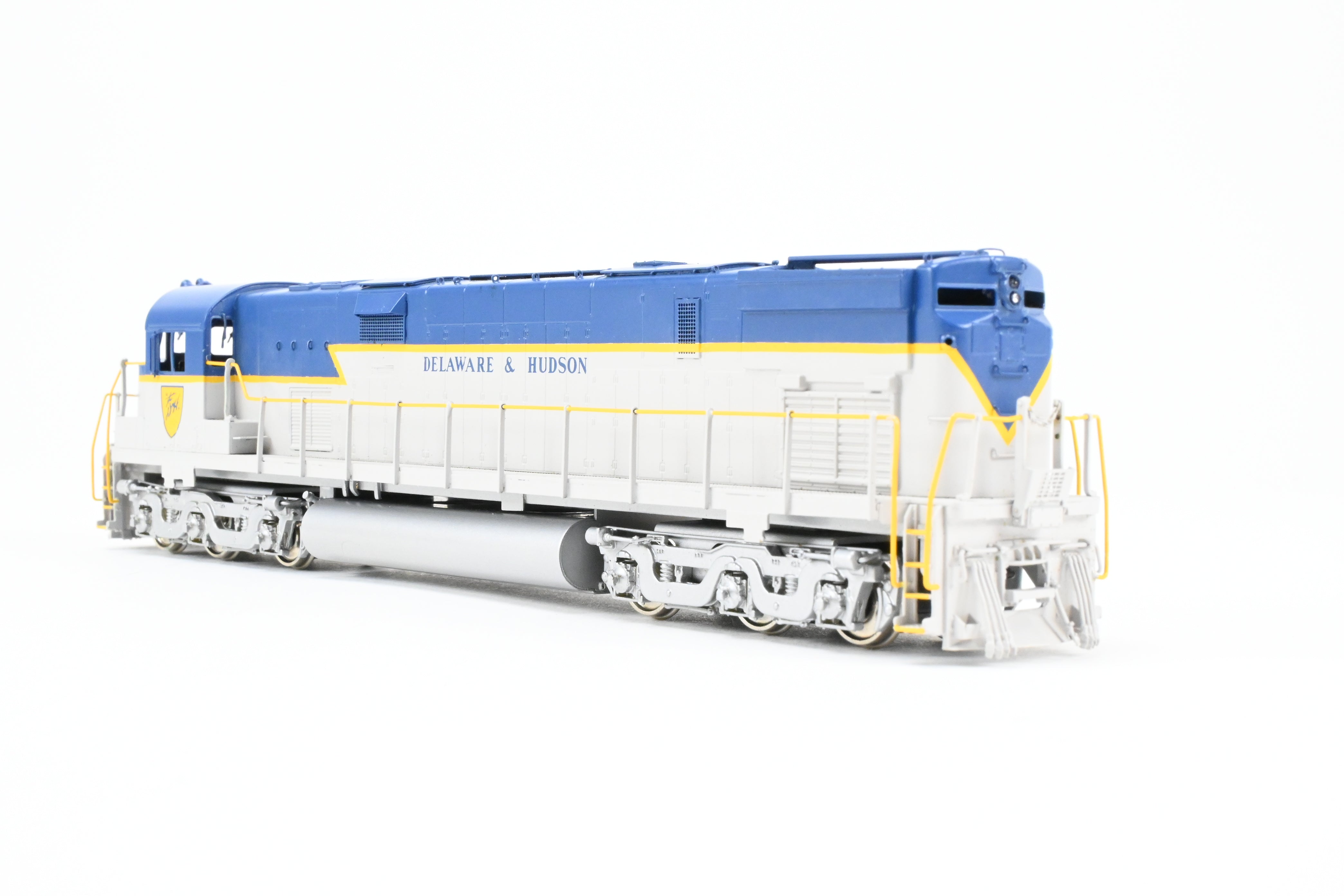 HO Scale Brass Model of Delaware and Hudson C - 628 FP Locomotive in Blue/Grey Scheme by HO Brass Oriental Limited and Challenger Imports
