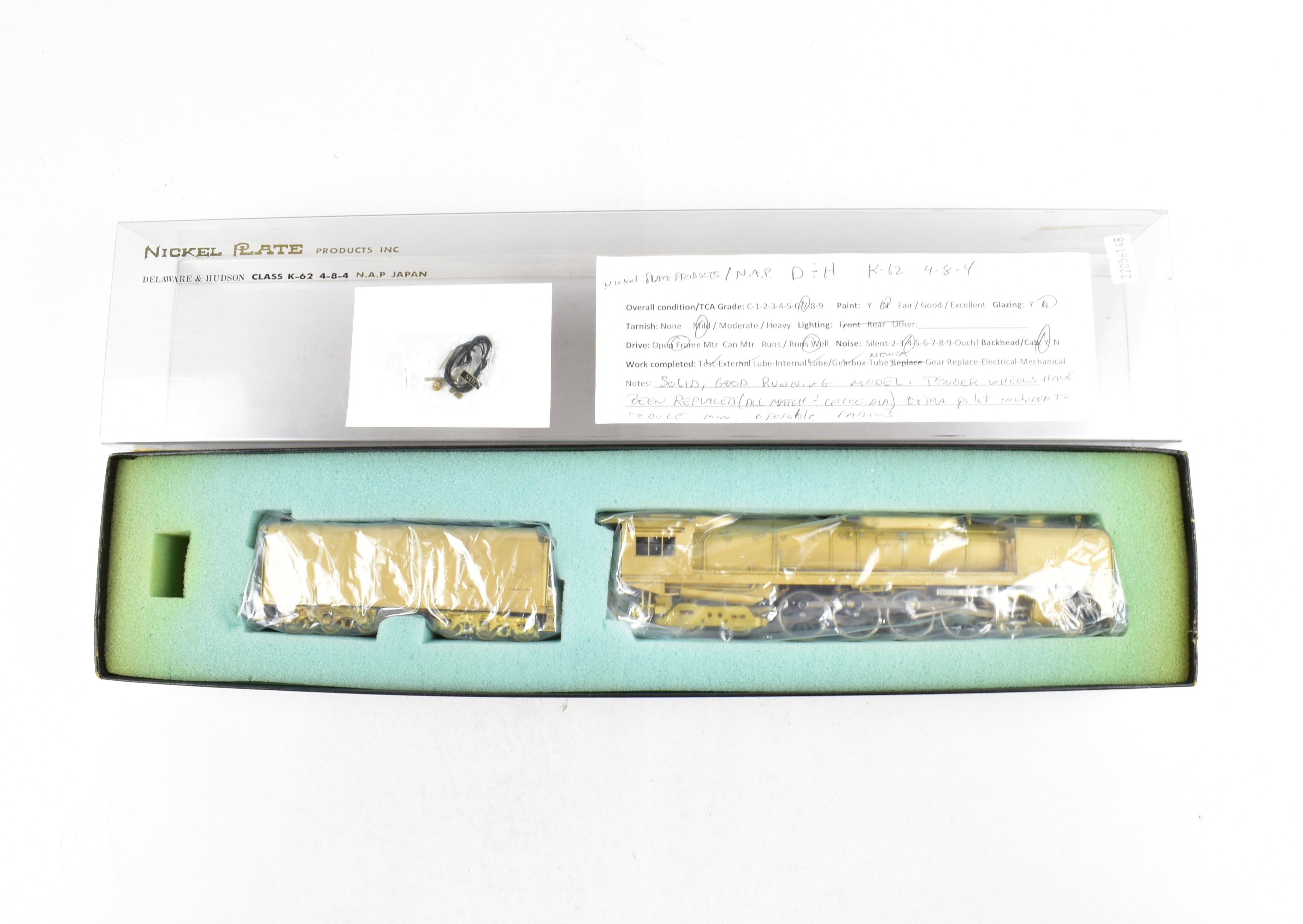 HO Scale Brass NPP Delaware & Hudson Class K - 62 4 - 8 - 4 Nickel - Plated Model