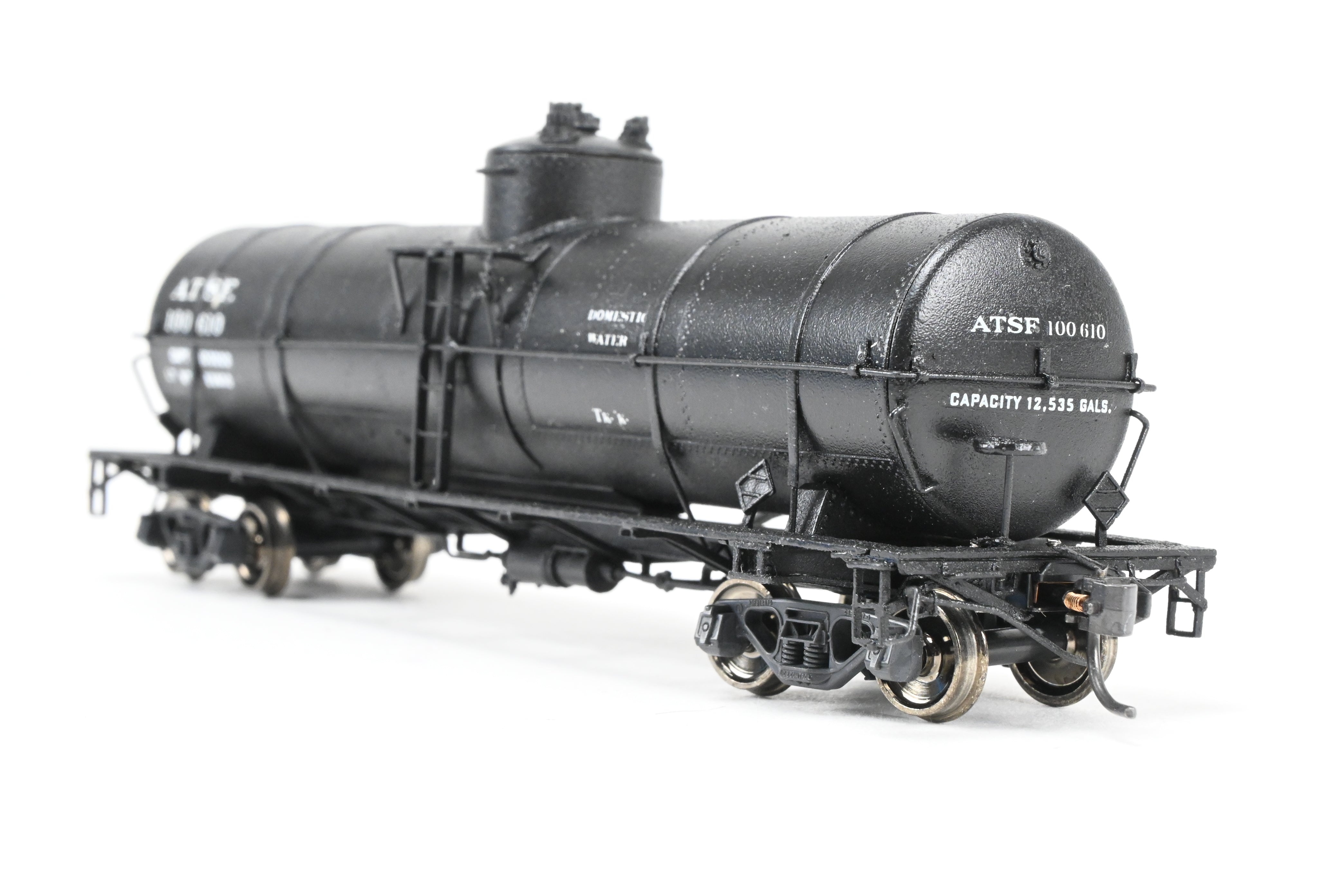 Custom Painted HO Brass ATSF - Santa Fe Tk - K Tank Car #100610 by Pecos River