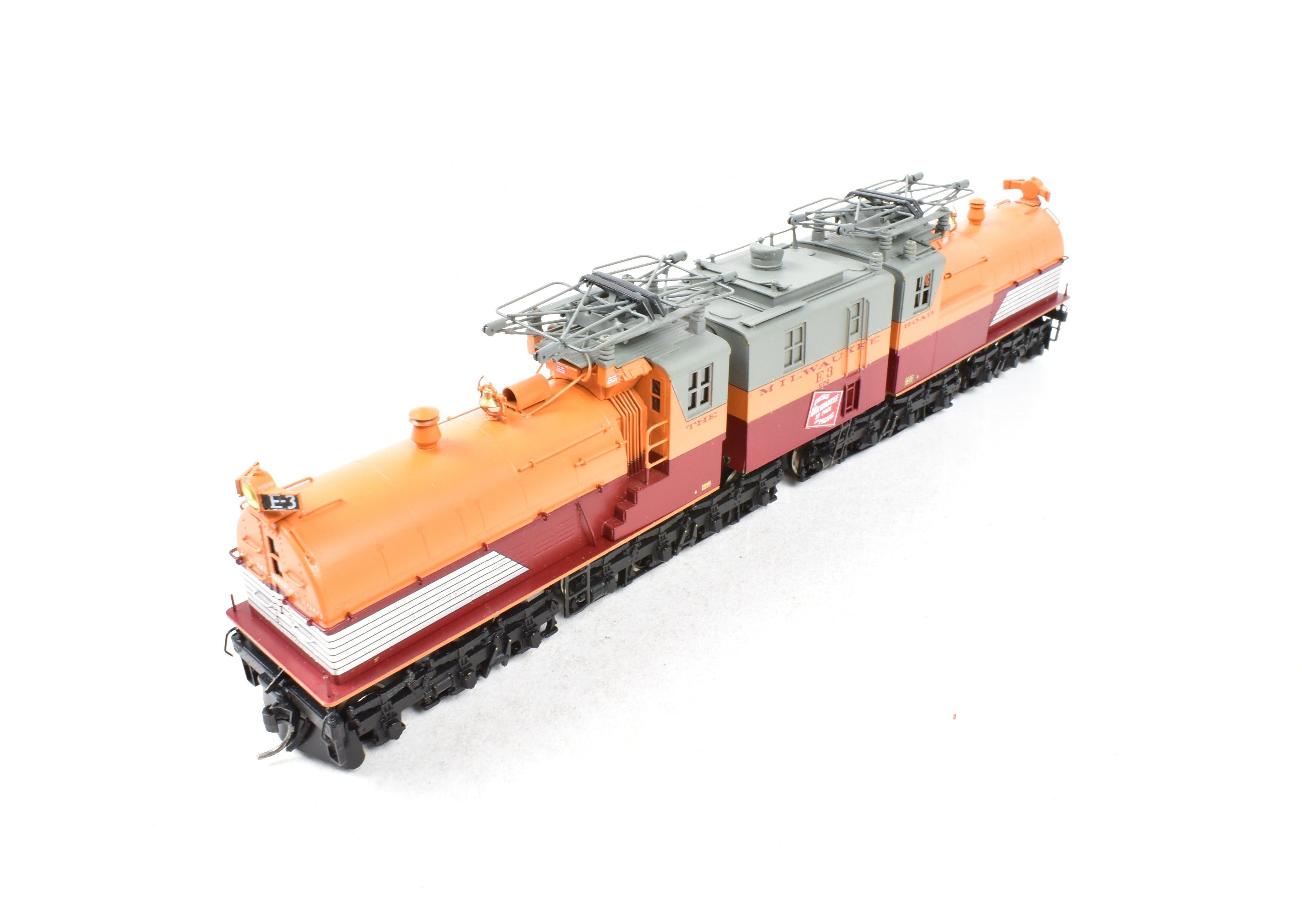 High - Quality HO Scale Brass NJ Custom Milwaukee Road EP - 2 BI - Polar Gearless Electric Model Train with Pro - Paint Finish, Model No. E3