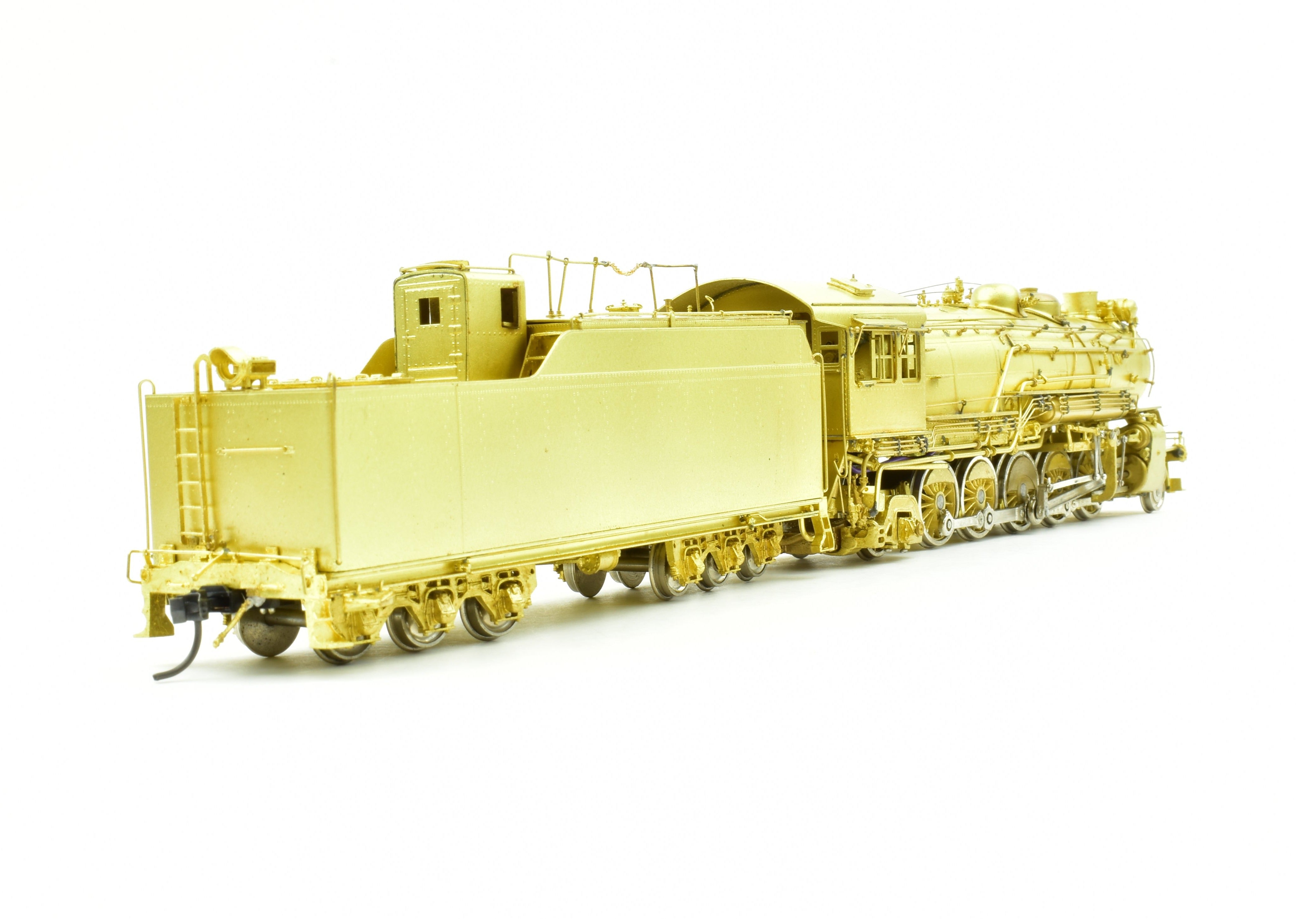 HO Scale Brass Model of Texas & Pacific Class G - 1b 2 - 10 - 2 Santa Fe Locomotive by Pecos River Brass