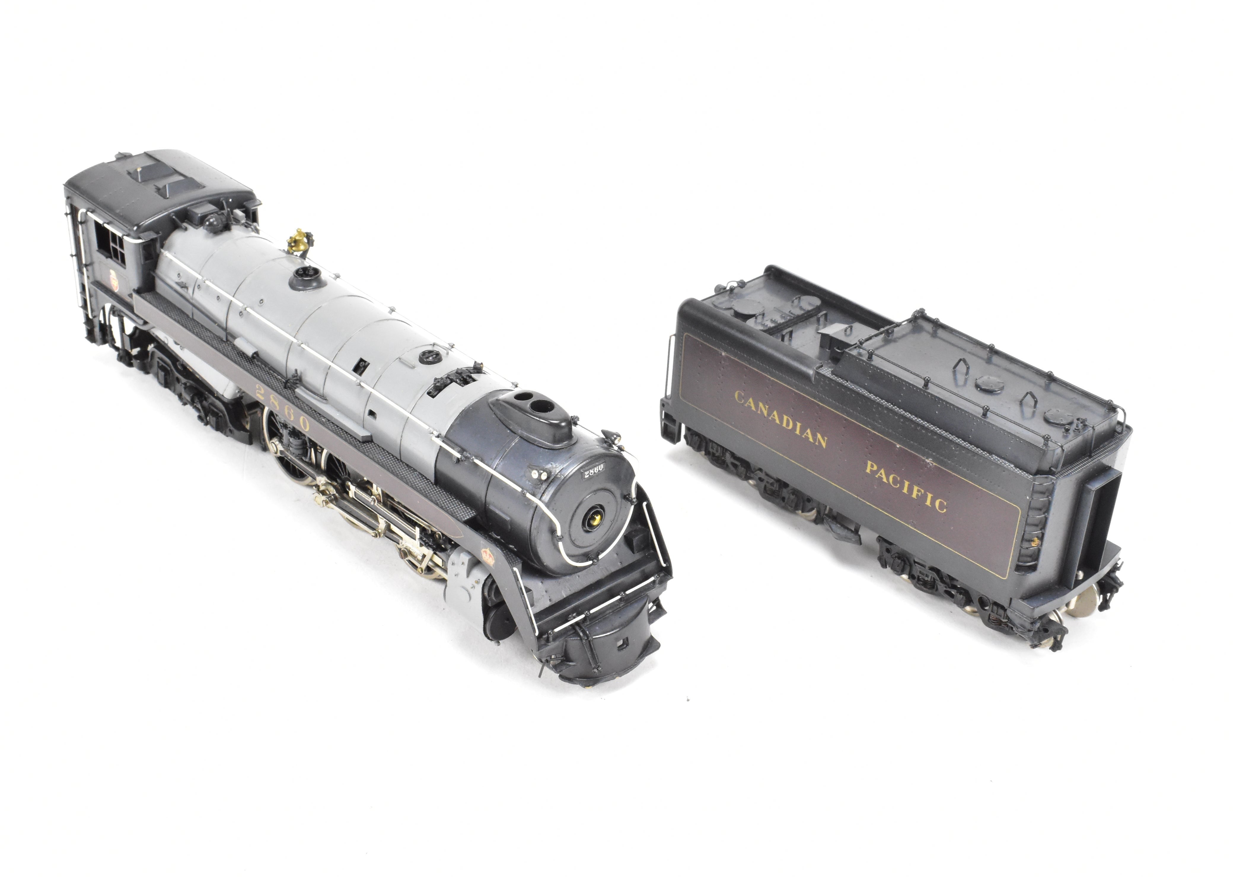 HO Scale Brass PFM - Tenshodo CPR Canadian Pacific H-1e #2860 Royal Hudson Factory Painted Model