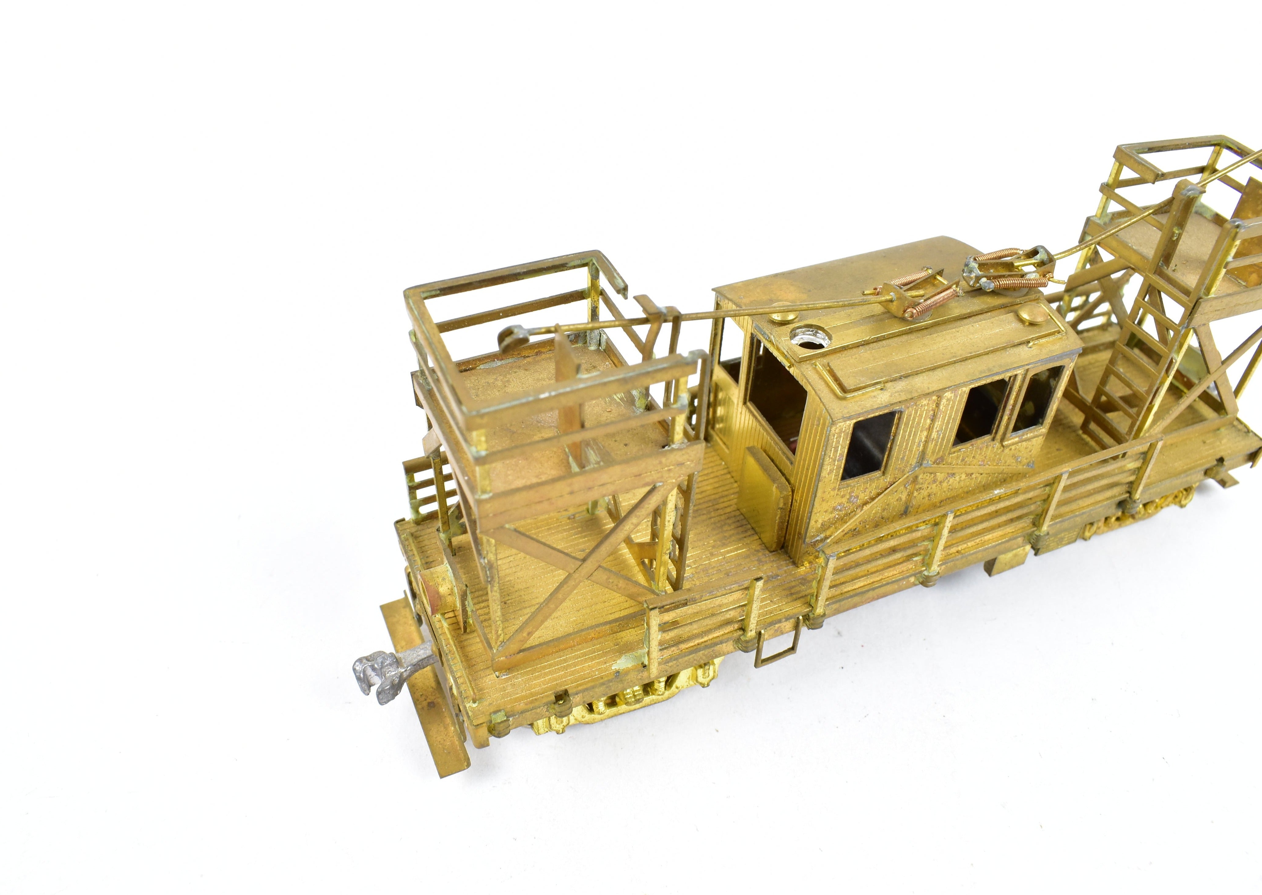 HO Scale Brass Suydam Pacific Electric Interurban Wood Wire Greaser - Tower Car Model (No Box, As - Is Condition)