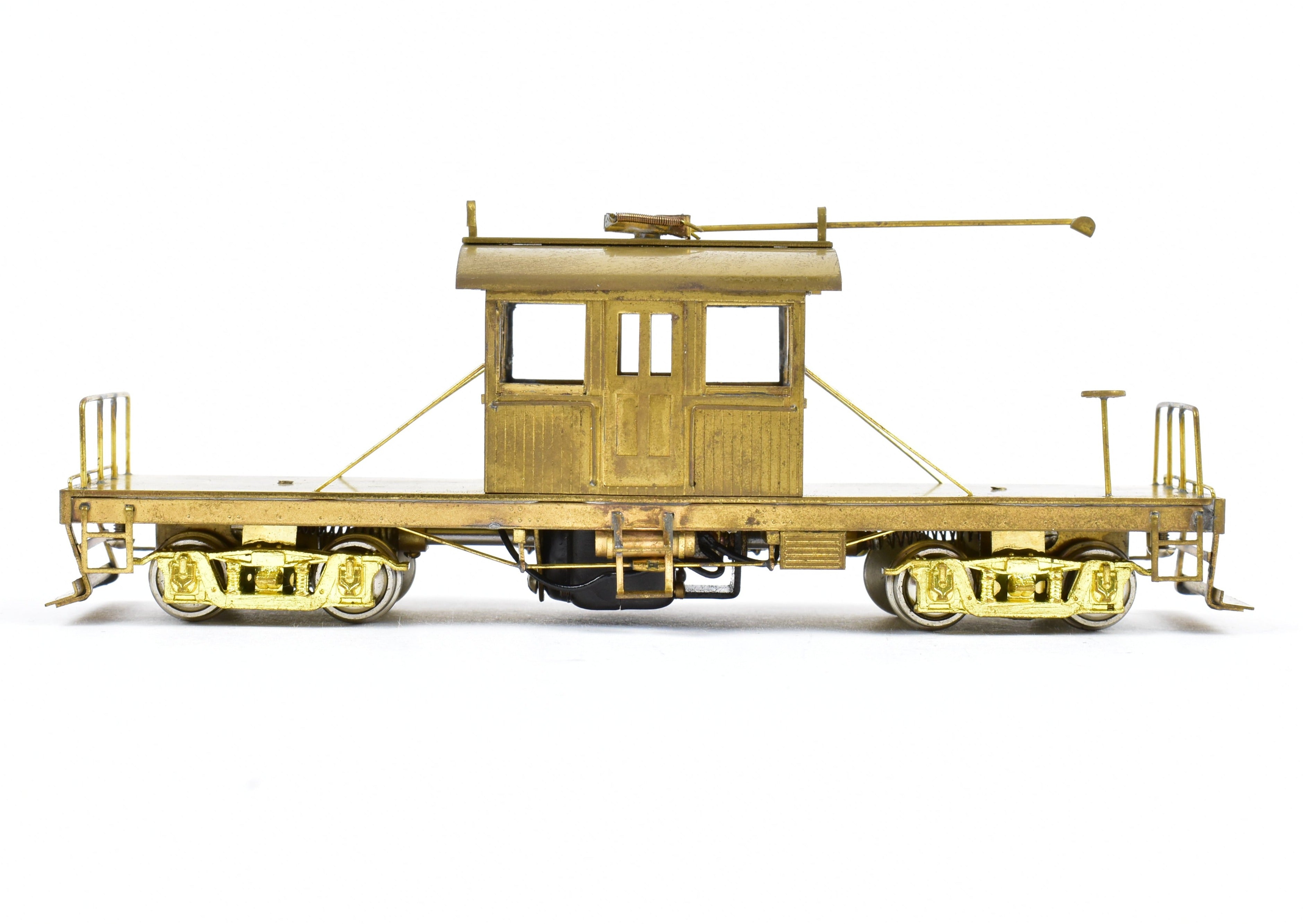 High - Quality HO Scale Brass Suydam Flat Bed Work Motor Model for Sacramento Northern and Various Roads