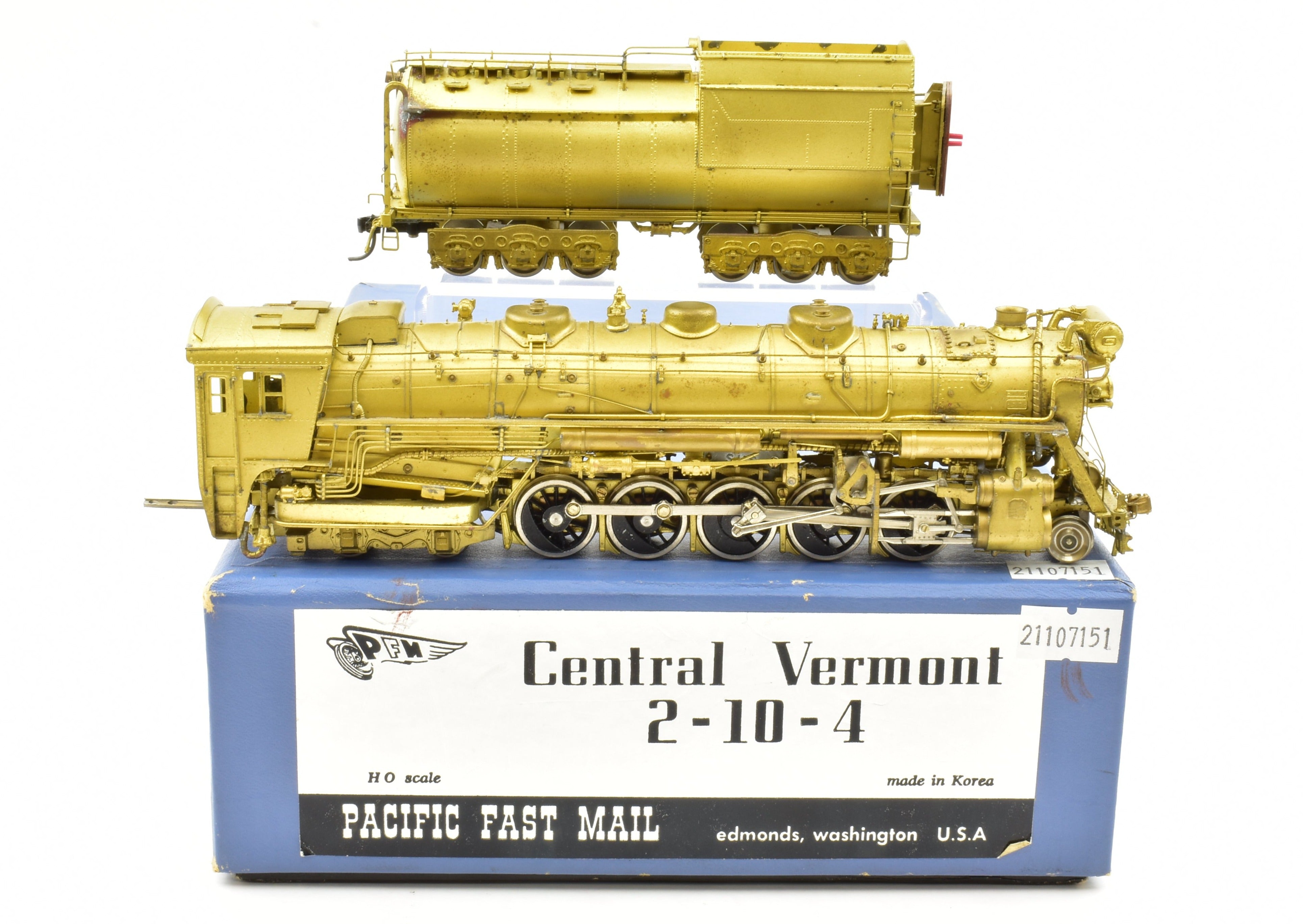 HO Scale Brass PFM Samhongsa Central Vermont T-3a 2-10-4 Model
