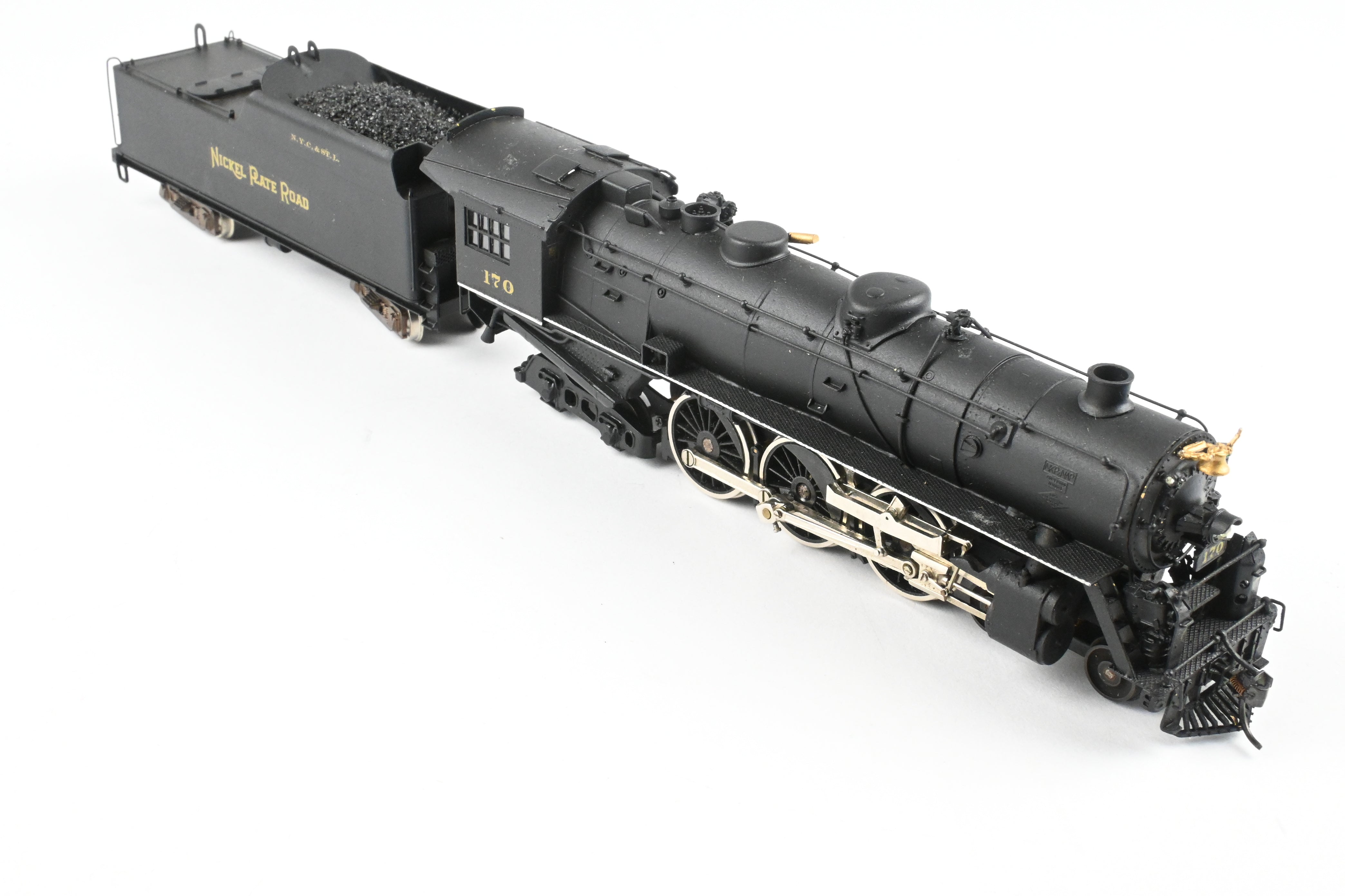 HO Scale Brass Model Train - Nickel Plate Products (NPP) Nickel Plate Road Class L - 1a 4 - 6 - 4 Steam Locomotive without Elephant Ears, Custom Painted Number 170