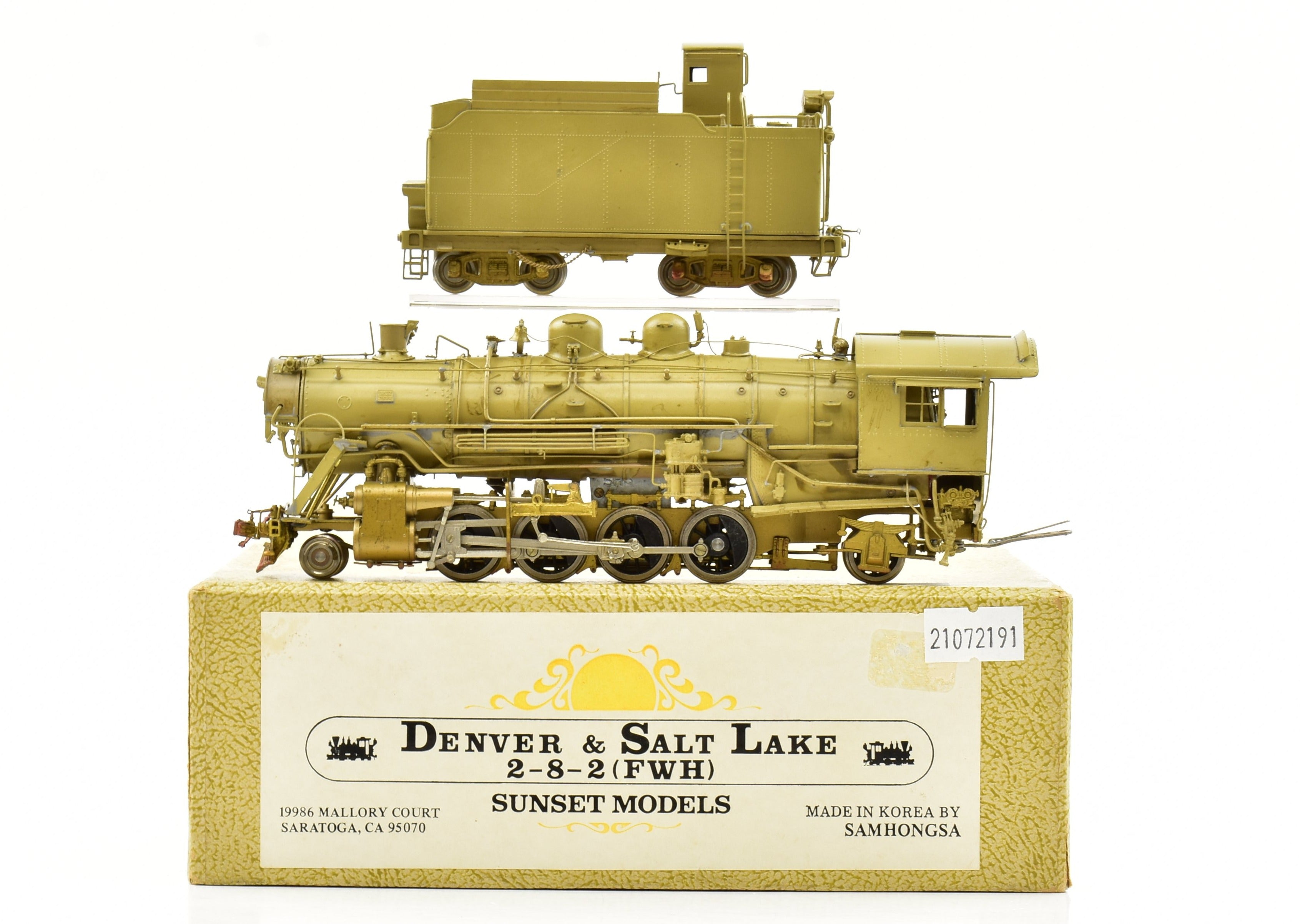 HO Scale Brass Denver & Salt Lake 2-8-2 (FWH) Sunset Model