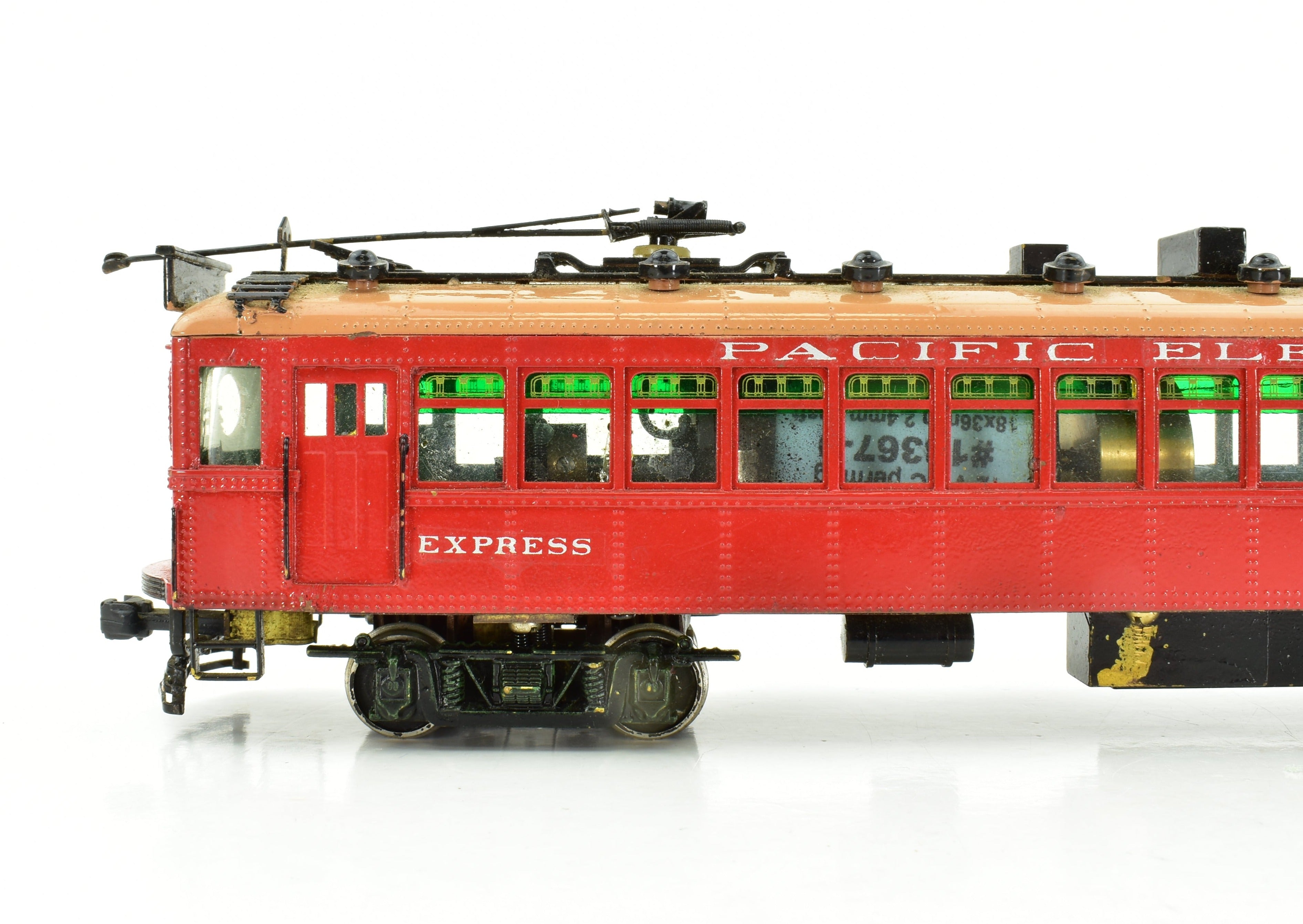 HO Brass Suydam Pacific Electric Portland Combine with Painted Can Motor - Sold As Is