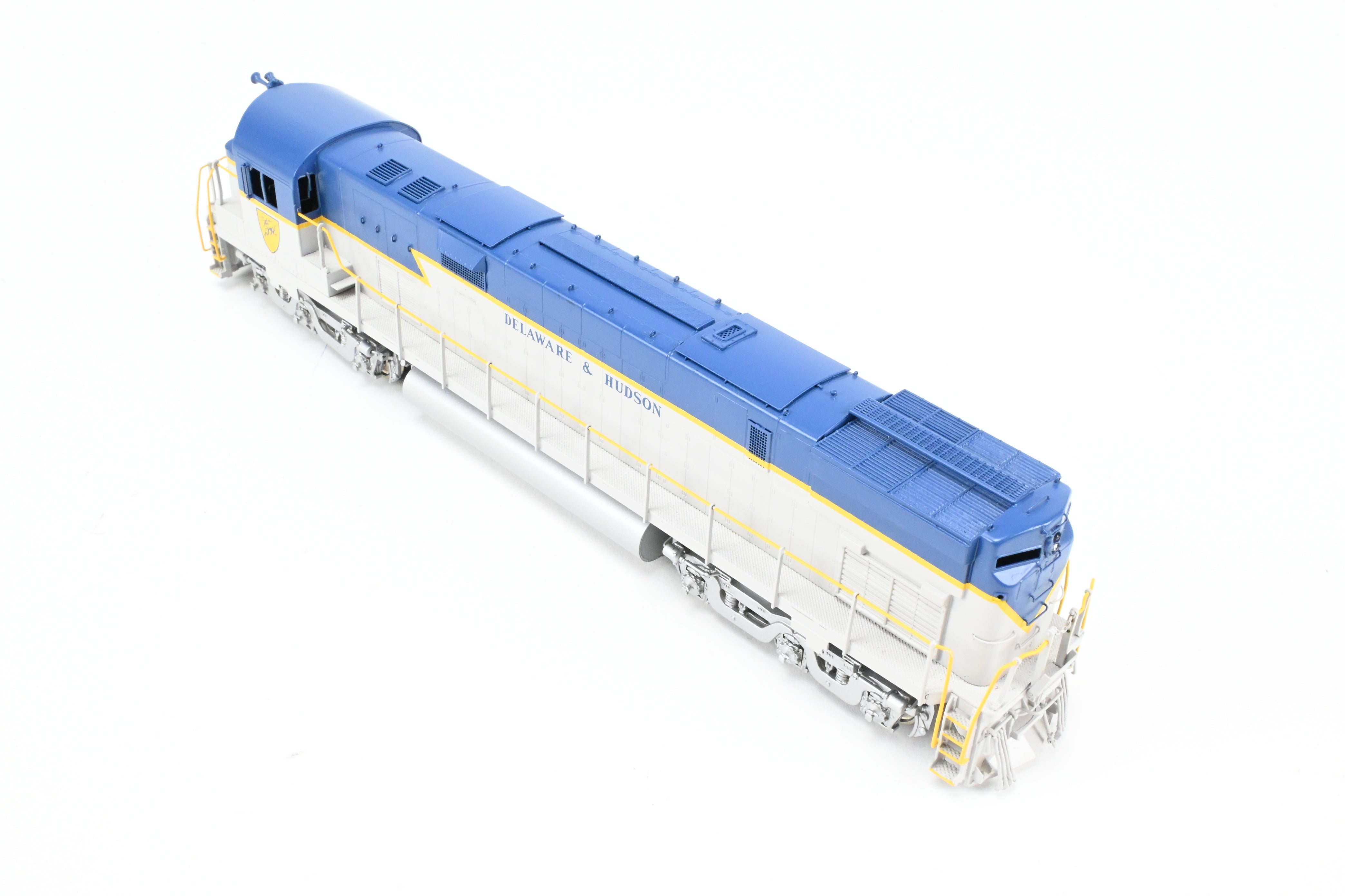 HO Scale Brass Model of Delaware and Hudson C - 628 FP Locomotive in Blue/Grey Scheme by HO Brass Oriental Limited and Challenger Imports