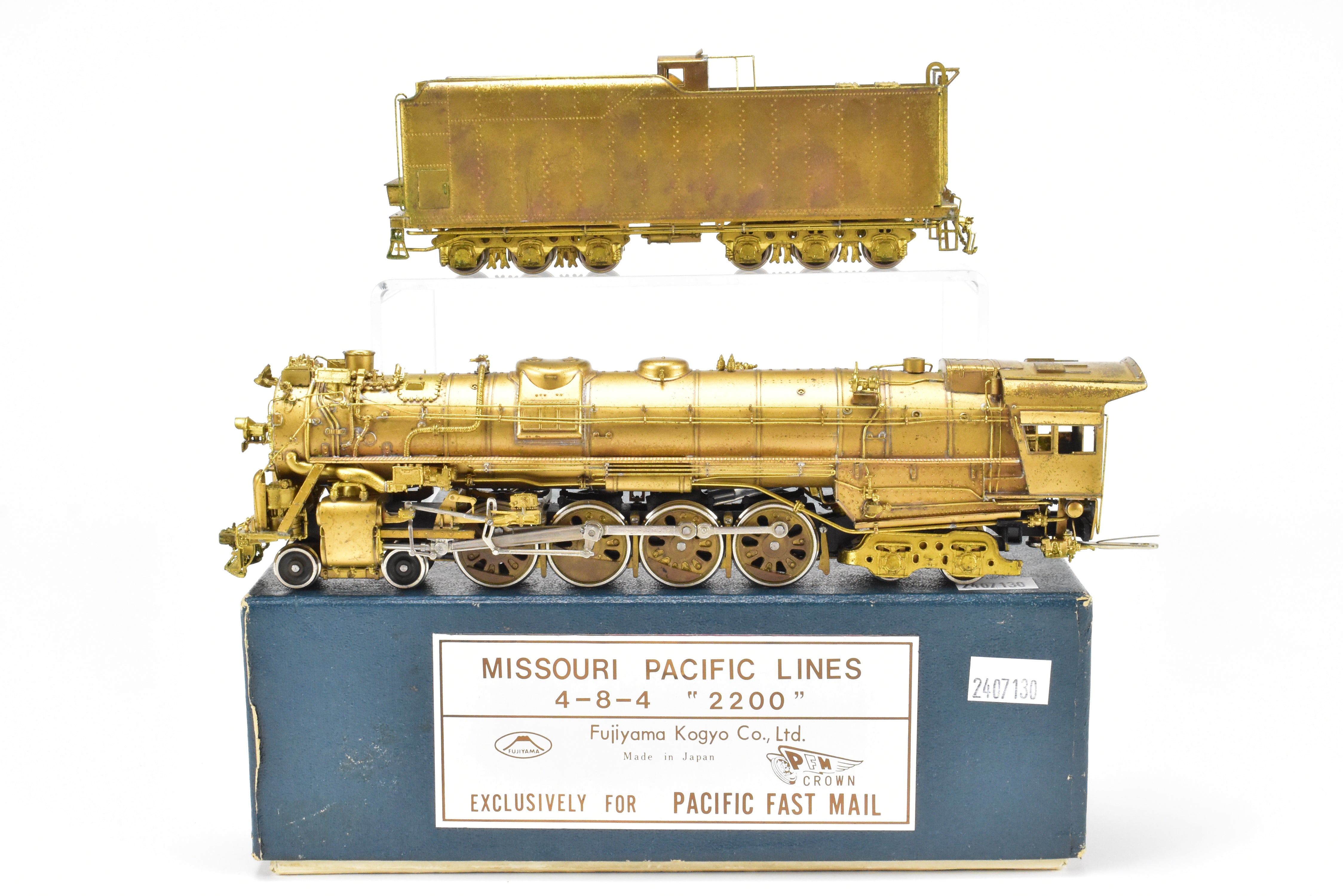 HO Scale Brass PFM - Fujiyama Missouri Pacific 4-8-4 2200 Class Steam Locomotive Model - As Is Condition