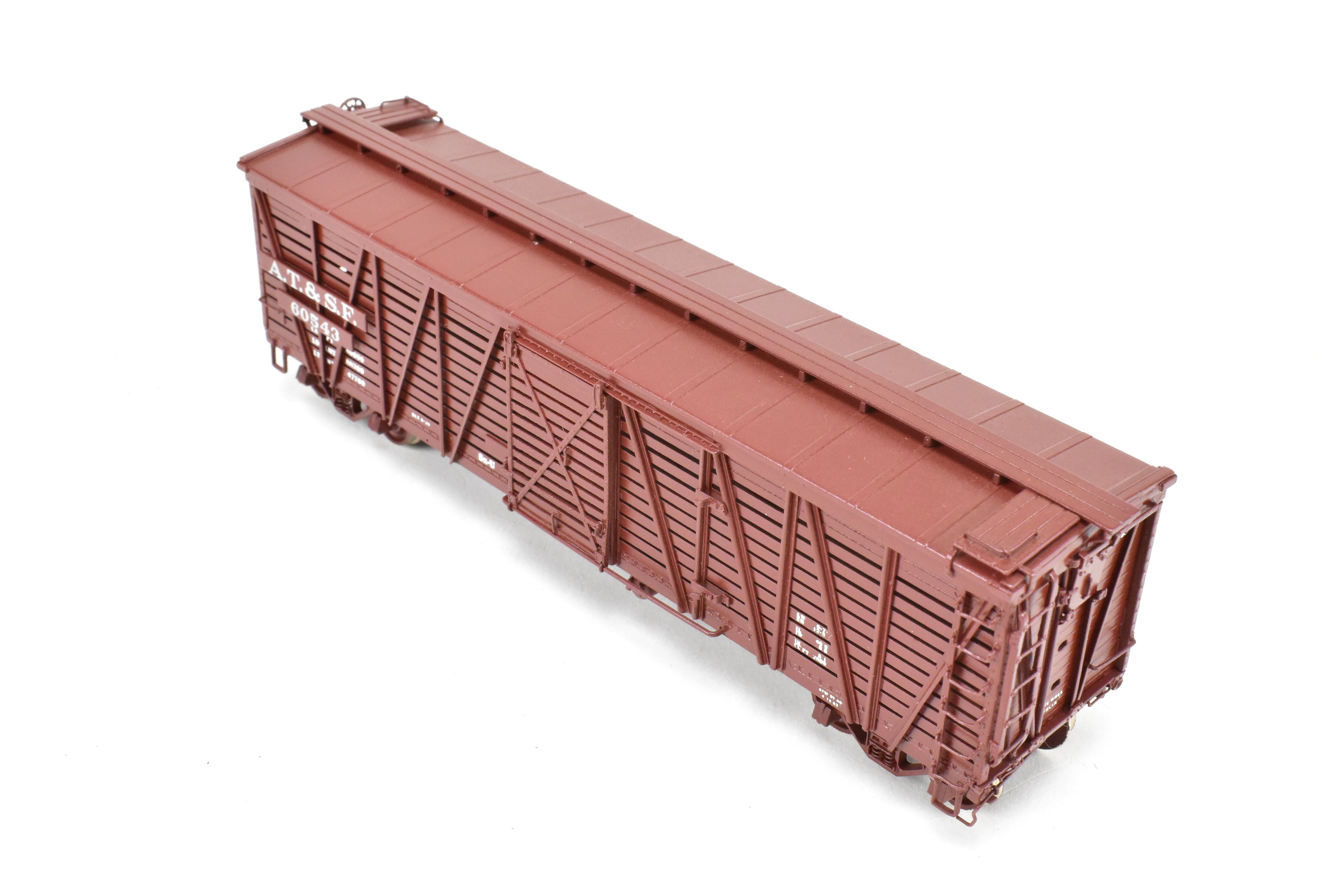 High - Quality HO Scale Brass Santa Fe SK - U Stock Car Model No. 60543 by Pecos River Brass for ATSF