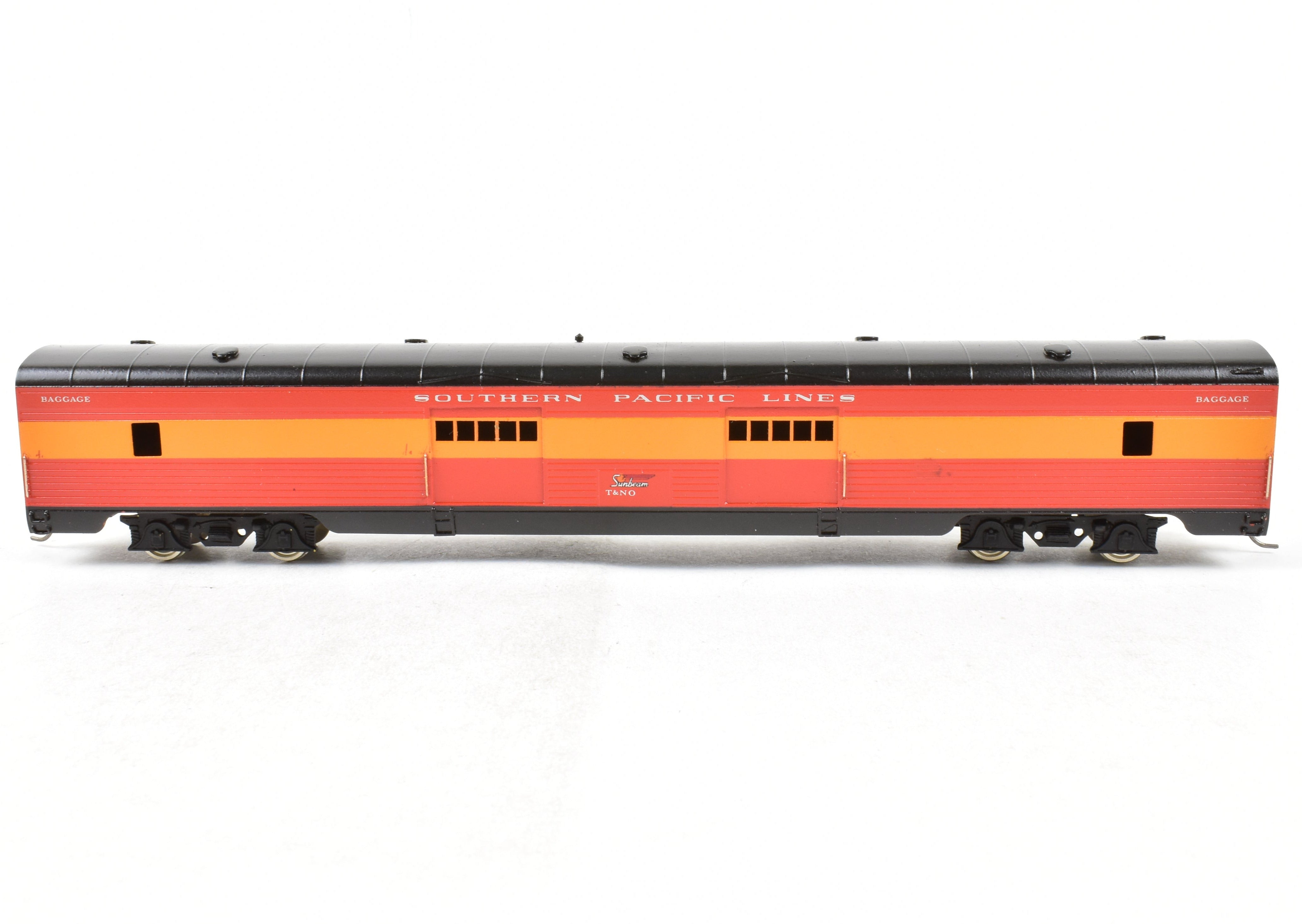 HO Scale Brass Soho T&NO - Texas & New Orleans Sunbeam Baggage Car with Corrugated Sides and Custom Painting