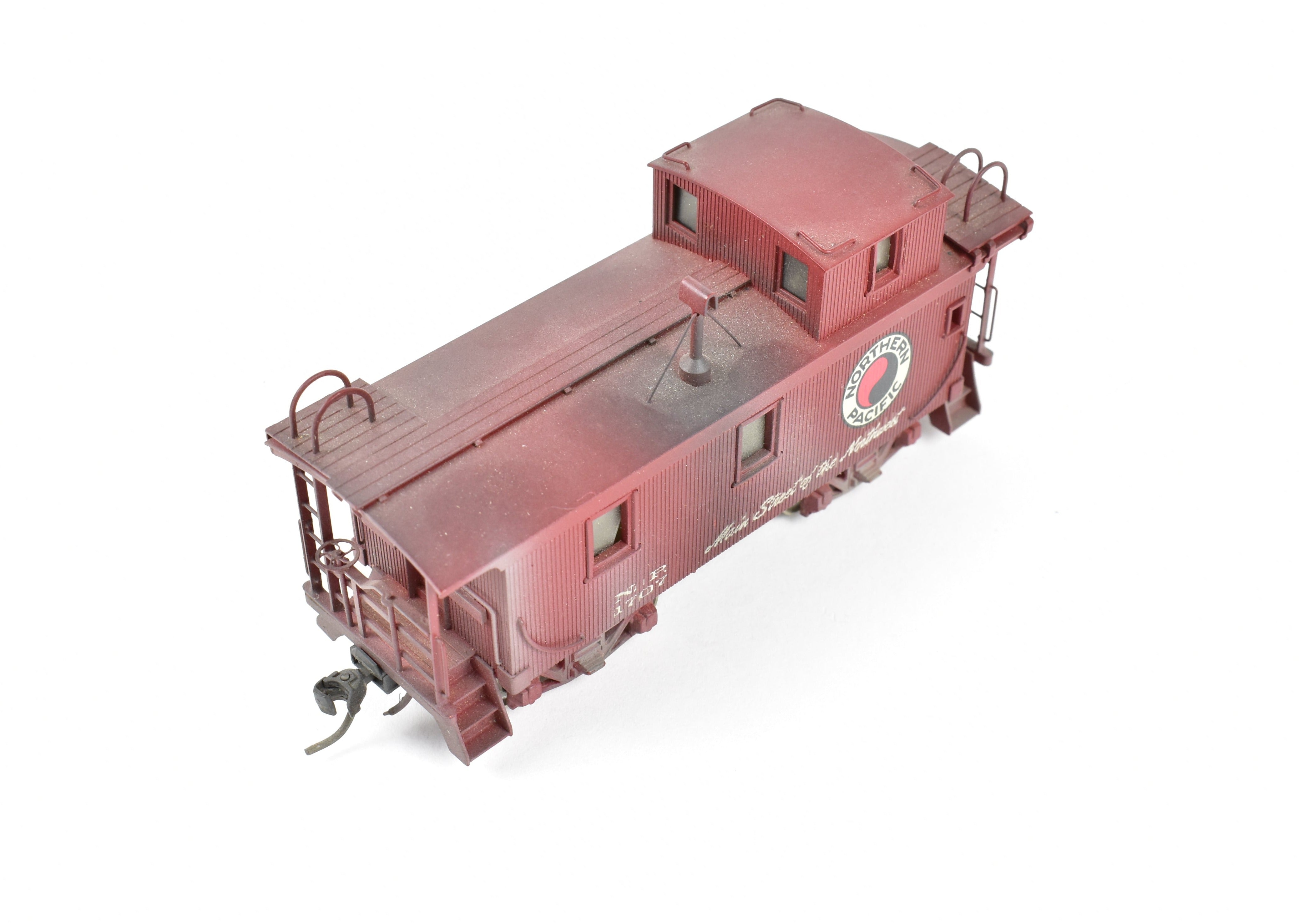 Custom Painted HO Brass NWSL - Northwest Short Line NP - Northern Pacific Wood Caboose