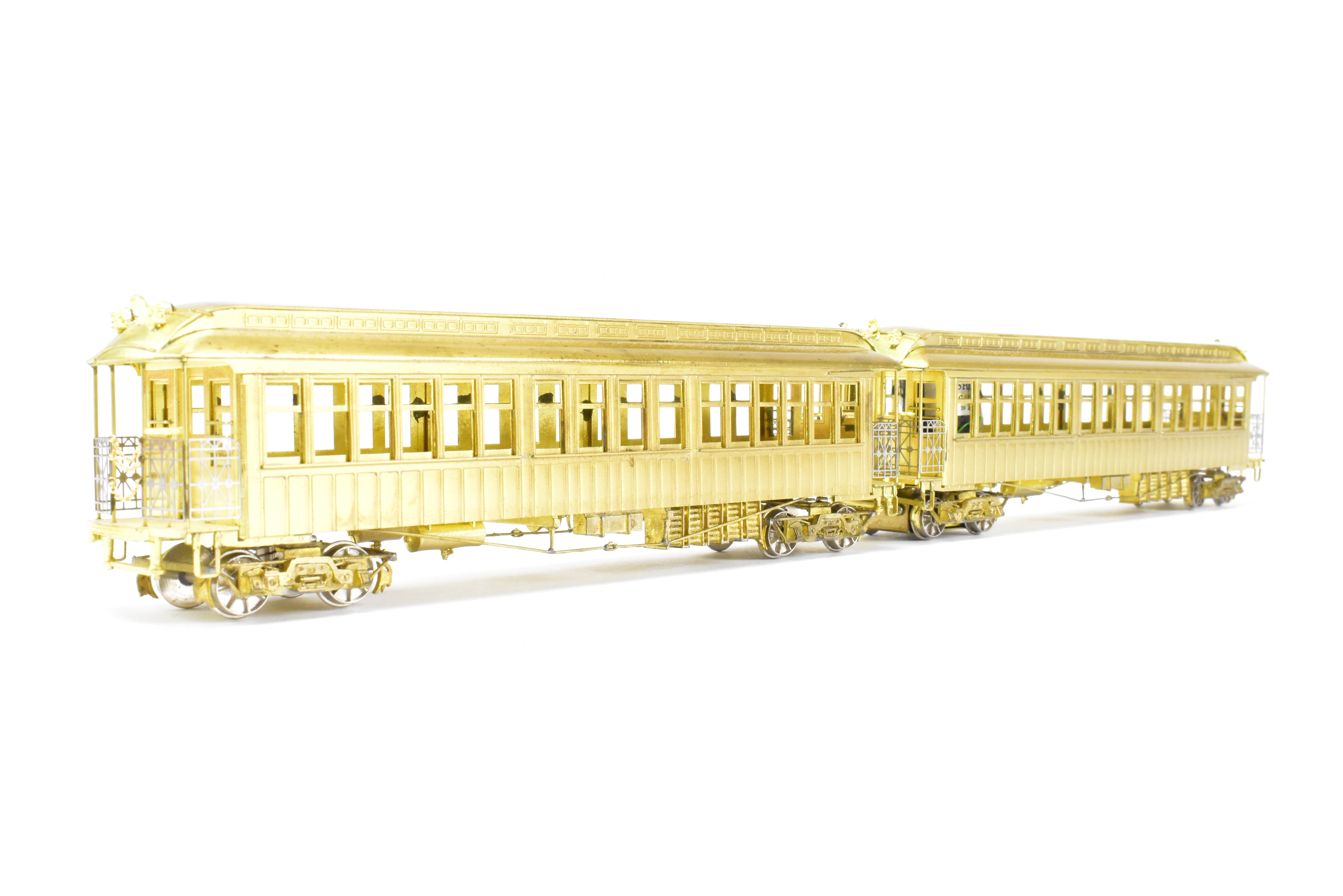 HO Scale Brass Model Train Set by MTS Imports - Manhattan Elevated Railway and Chicago & South Side Rapid Transit Elevated 2 Car Set