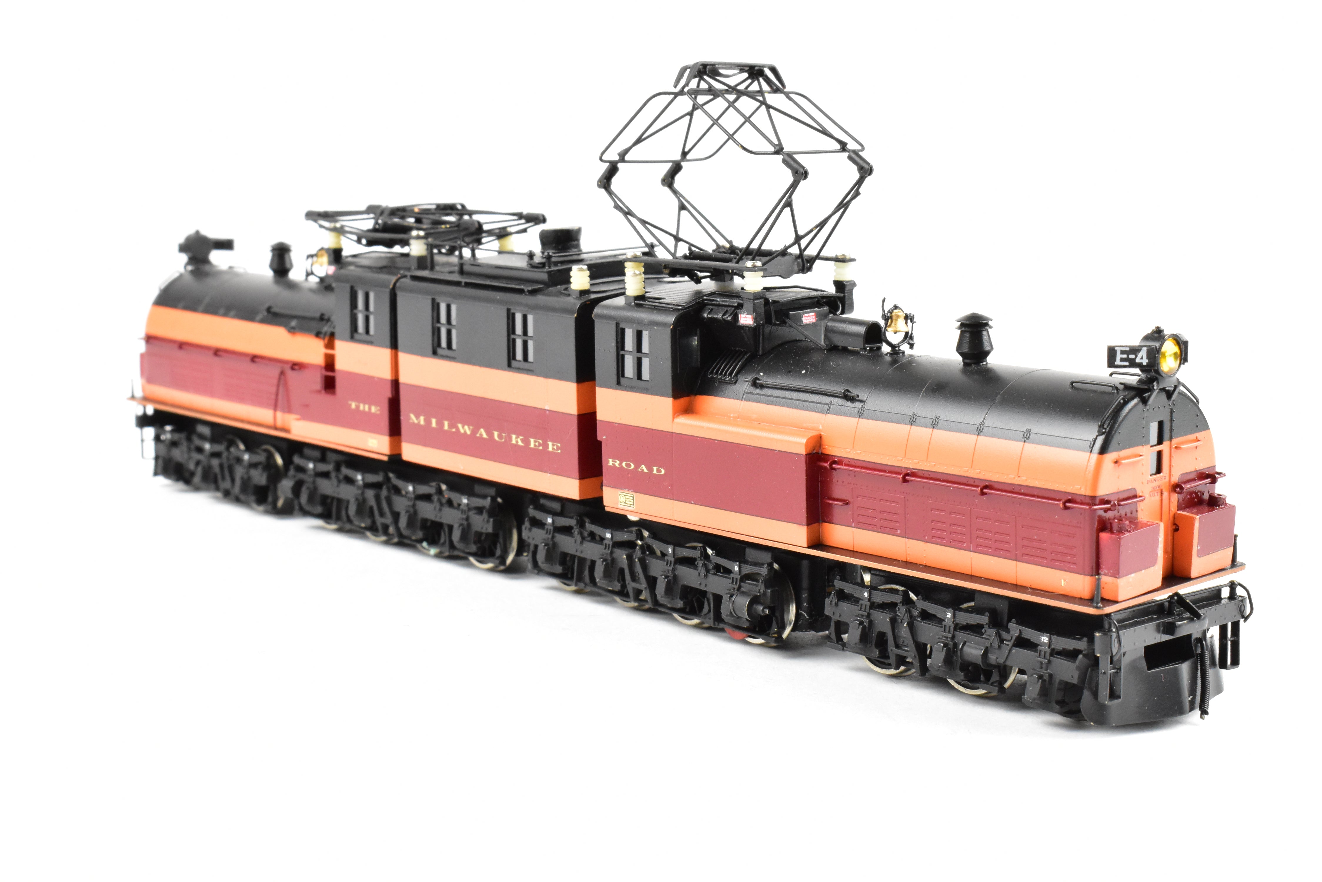 HO Scale Brass NJ Custom Brass Milwaukee Road EP-2 BI-Polar Gearless Electric Model Train with Professional Painting, Model No. E4