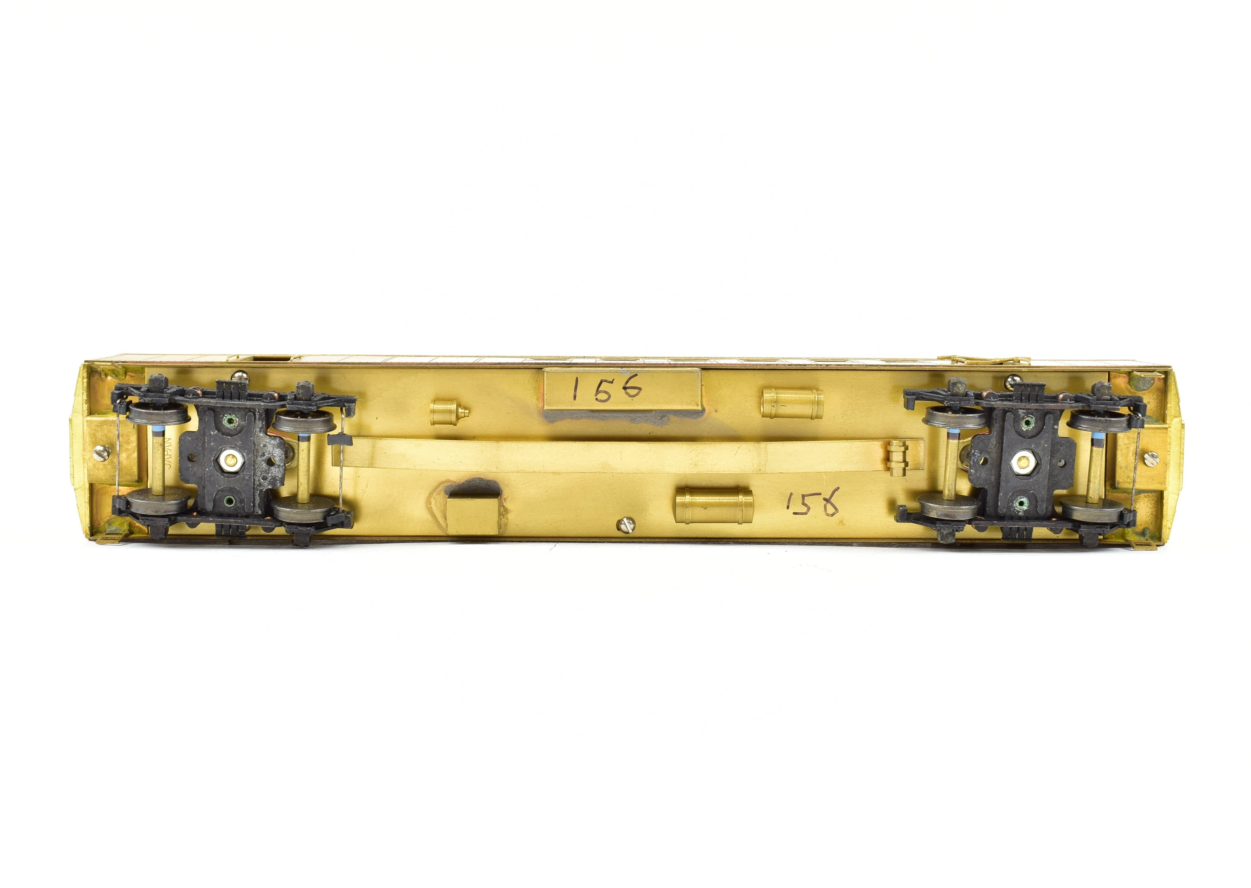 HO Scale Brass Lambert ATSF - Santa Fe Heavyweight Railway Post Office (RPO) Car Equipped with Central Valley Trucks for Model Trains