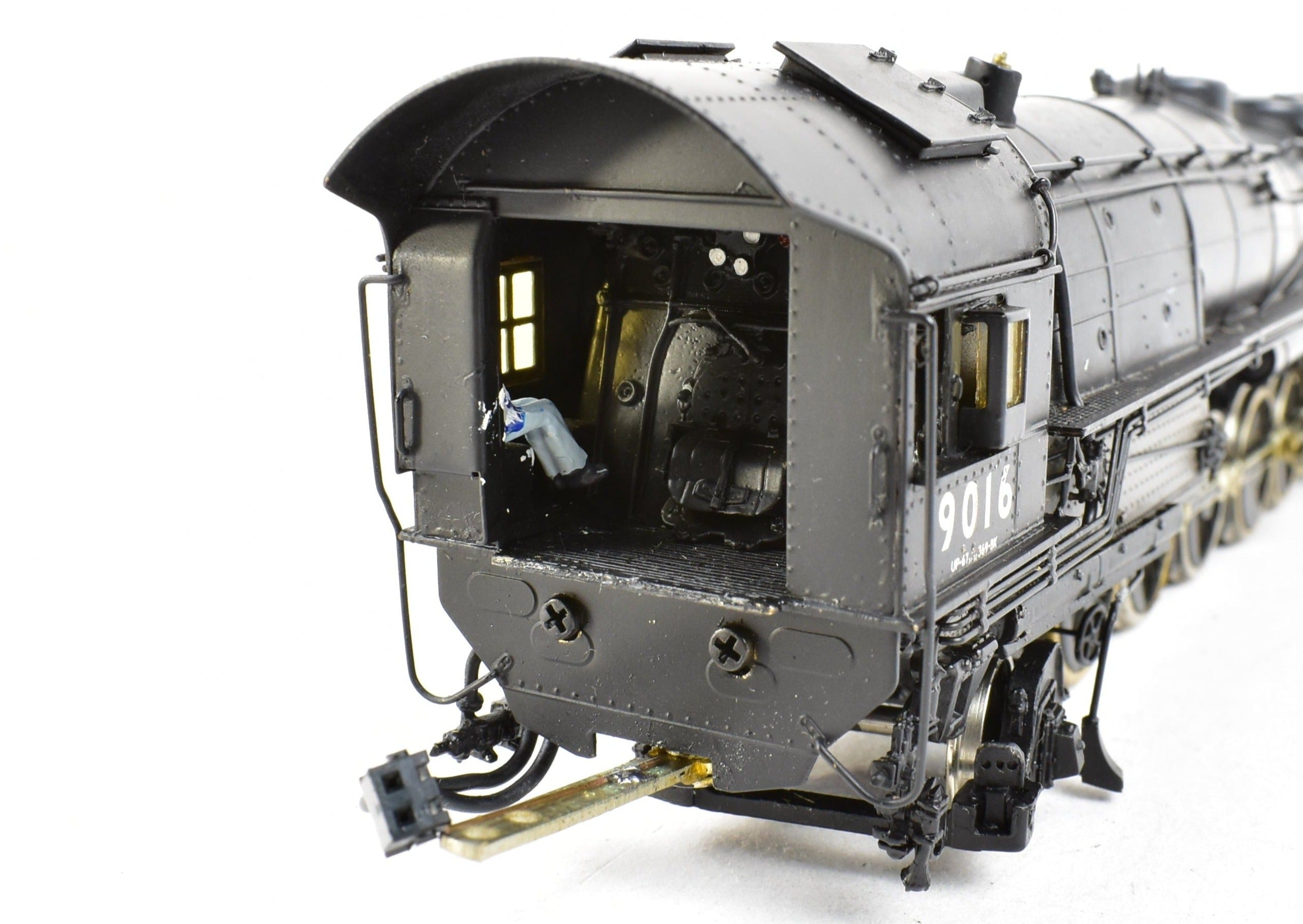 HO Scale Brass Key Imports Union Pacific 4-12-2 Standard Steam Locomotive of the 9000 Series, Specifically Standard Niners #9016 with Light Weathering Effect
