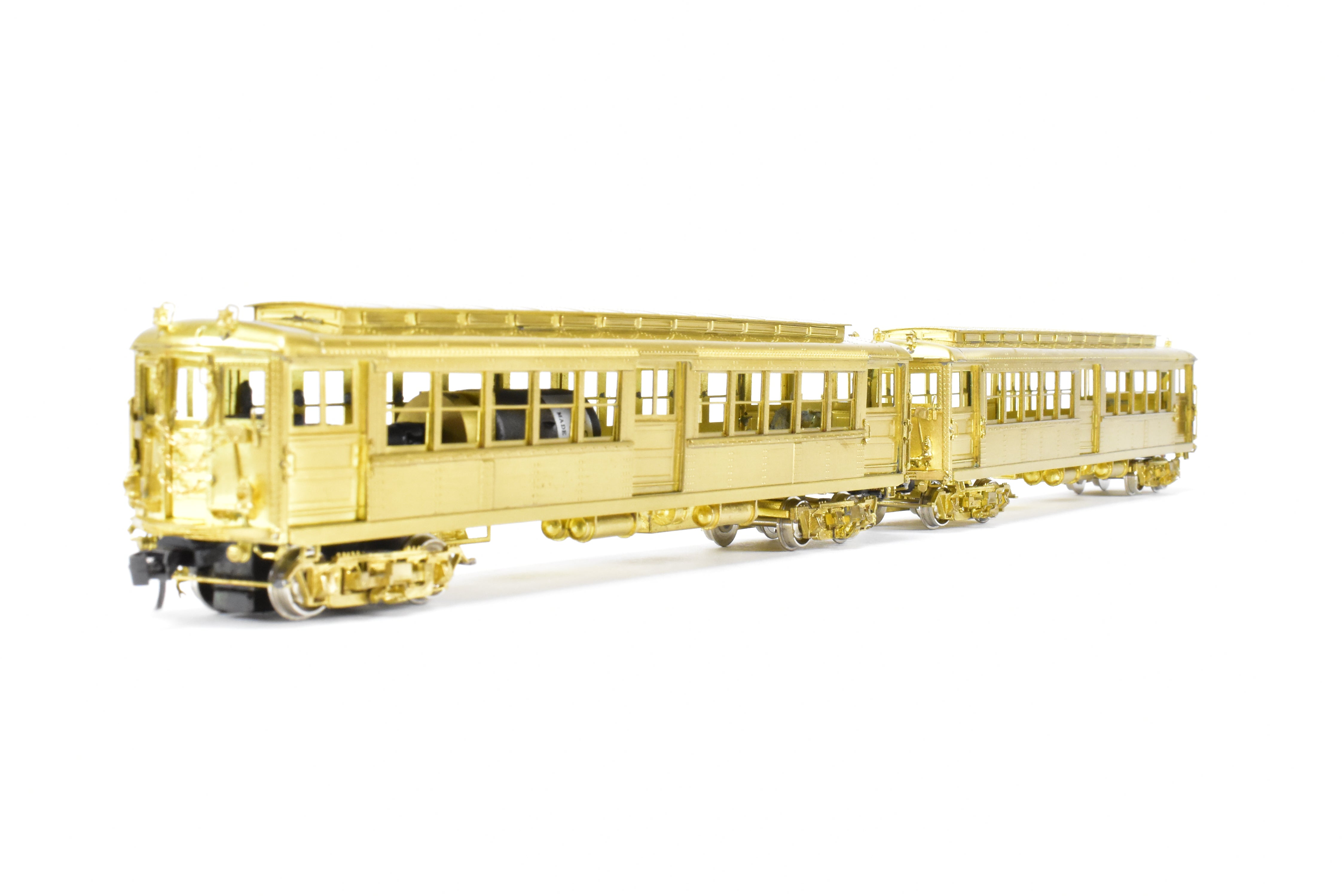 HO Scale Brass Subway Model - MTS Imports IRT Interborough Rapid Transit Deck Roof High-Voltage 2-Car Set for Model Railroads