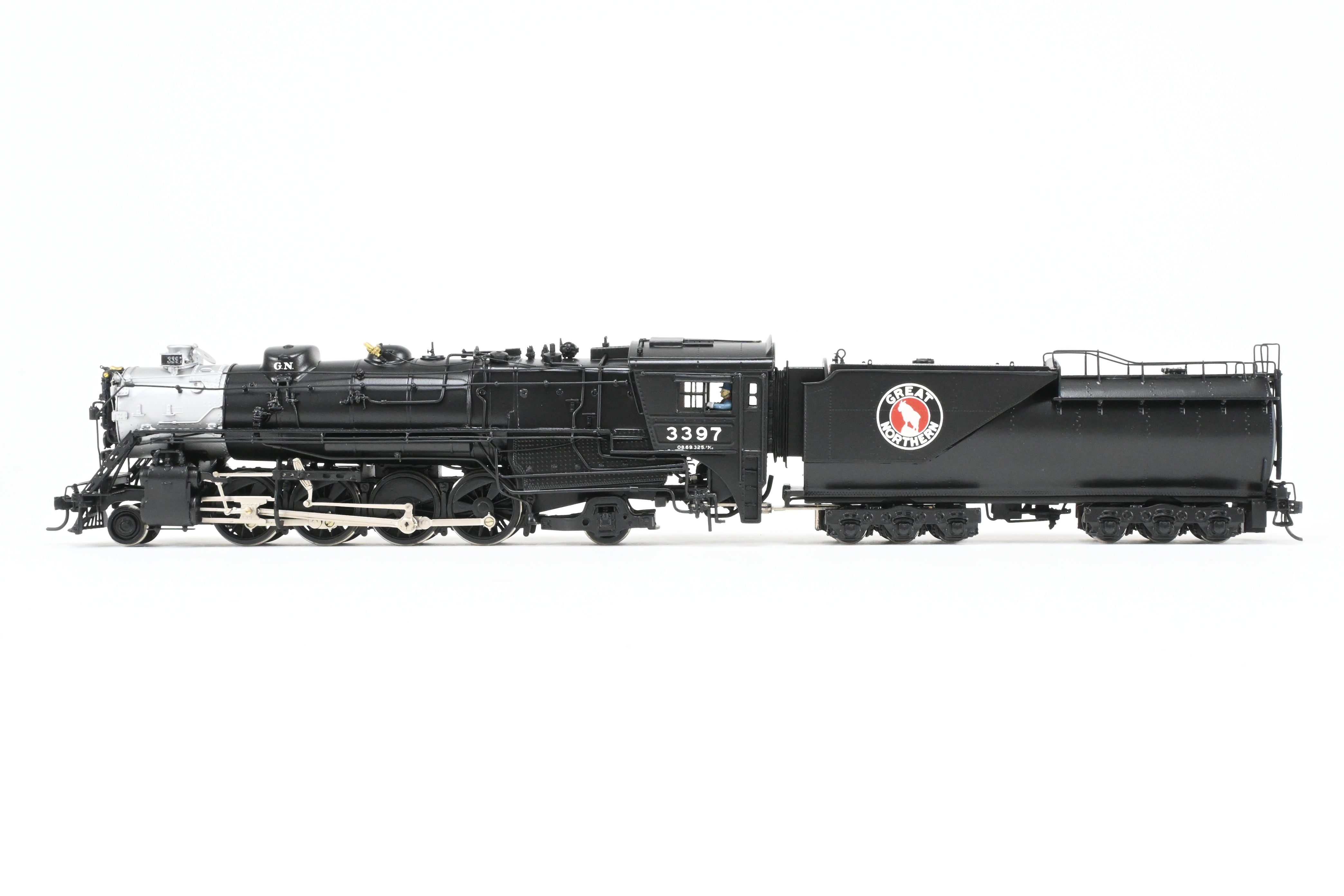 HO Scale Brass Model Train - Great Northern 2-8-2 Class O-8 Closed Cab, Professionally Painted by Jeff Lemke Trains, Inc., Sunset Models Imported