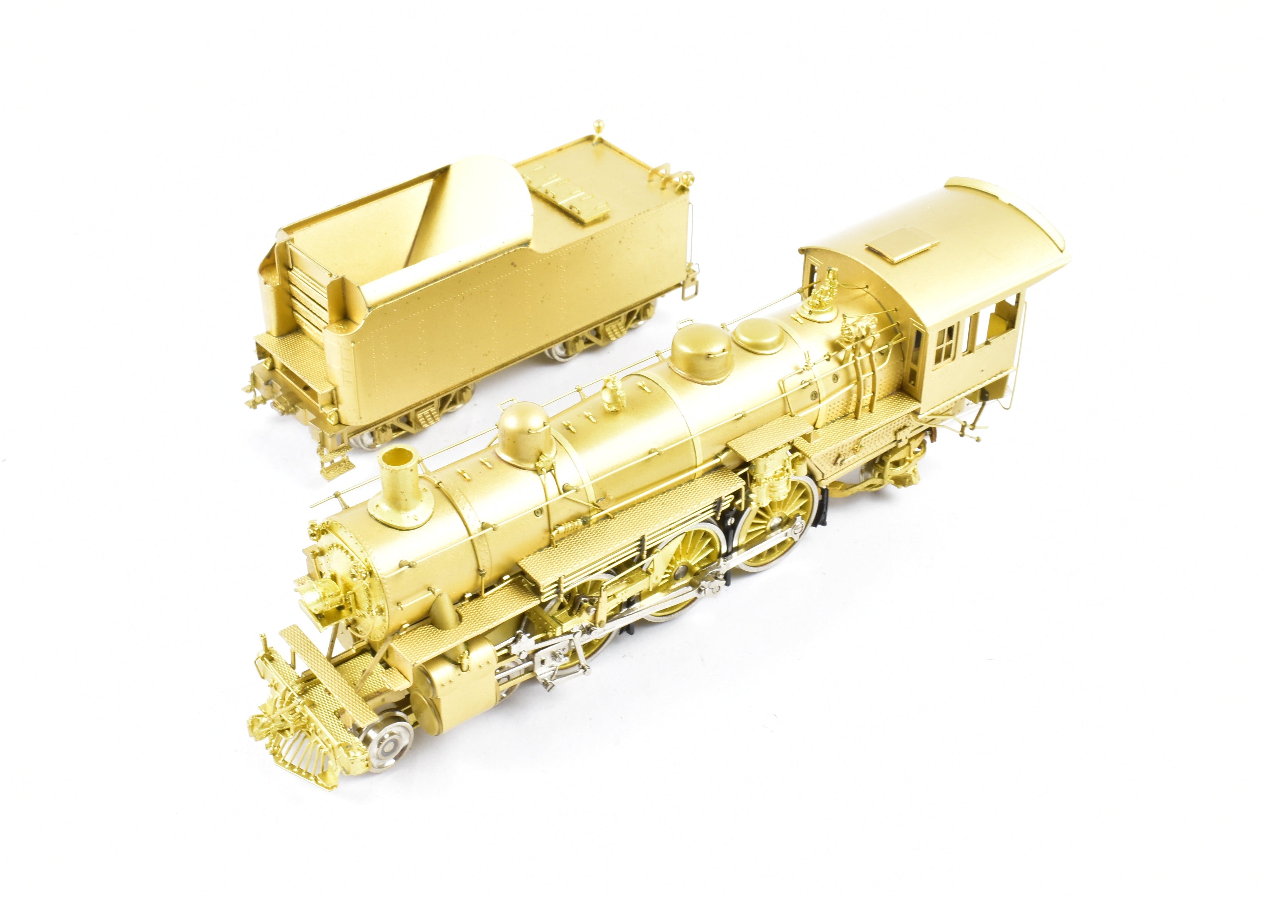 HO Scale Brass Nickel - Plated Model Train: Chicago & North Western Class E 4 - 6 - 2 Pacific Locomotive by NPP (Nickel Plate Products)