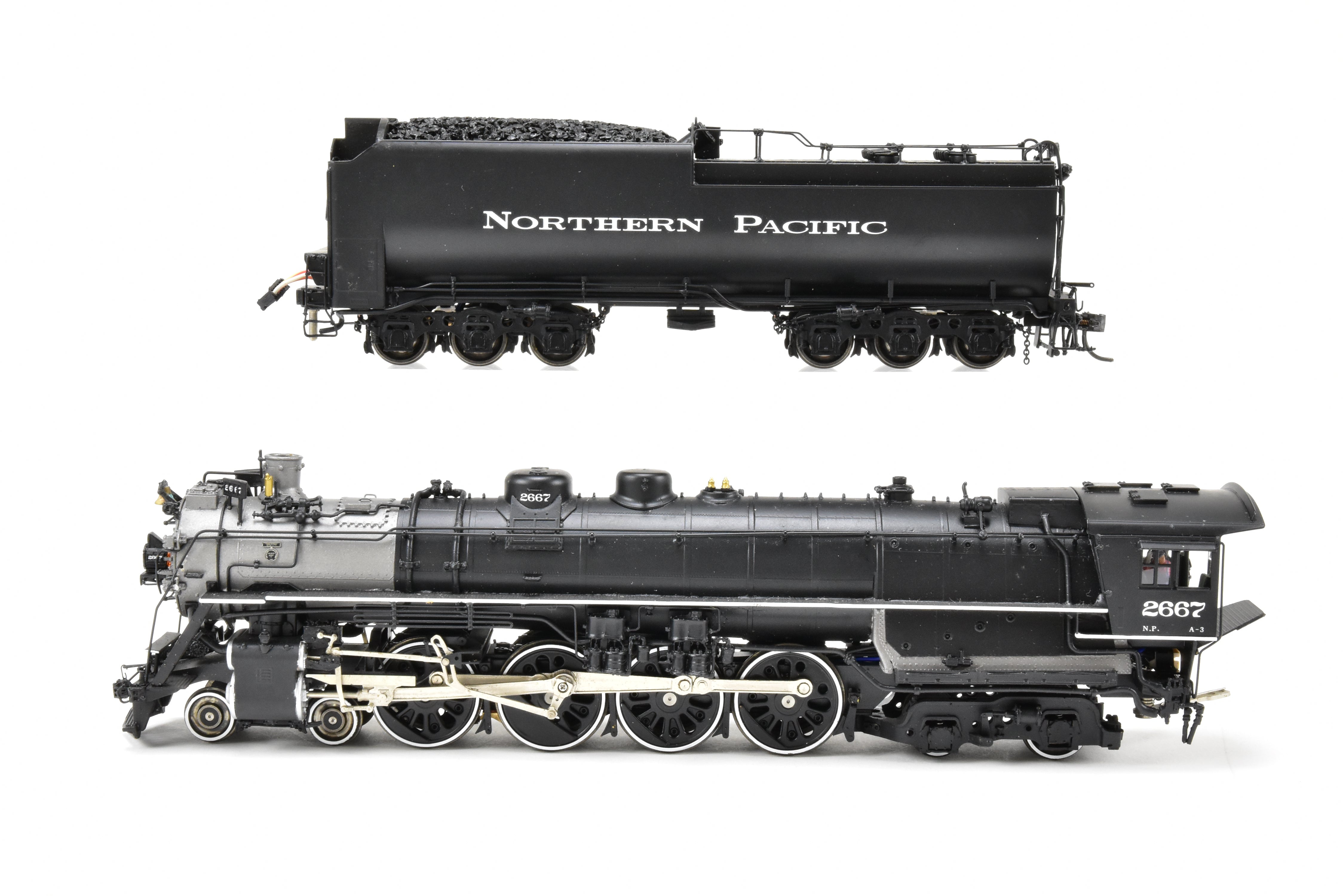 HO Scale Brass Sunset NP A-3 4-8-4 FP #2667 Model with QSI DCC & Sound