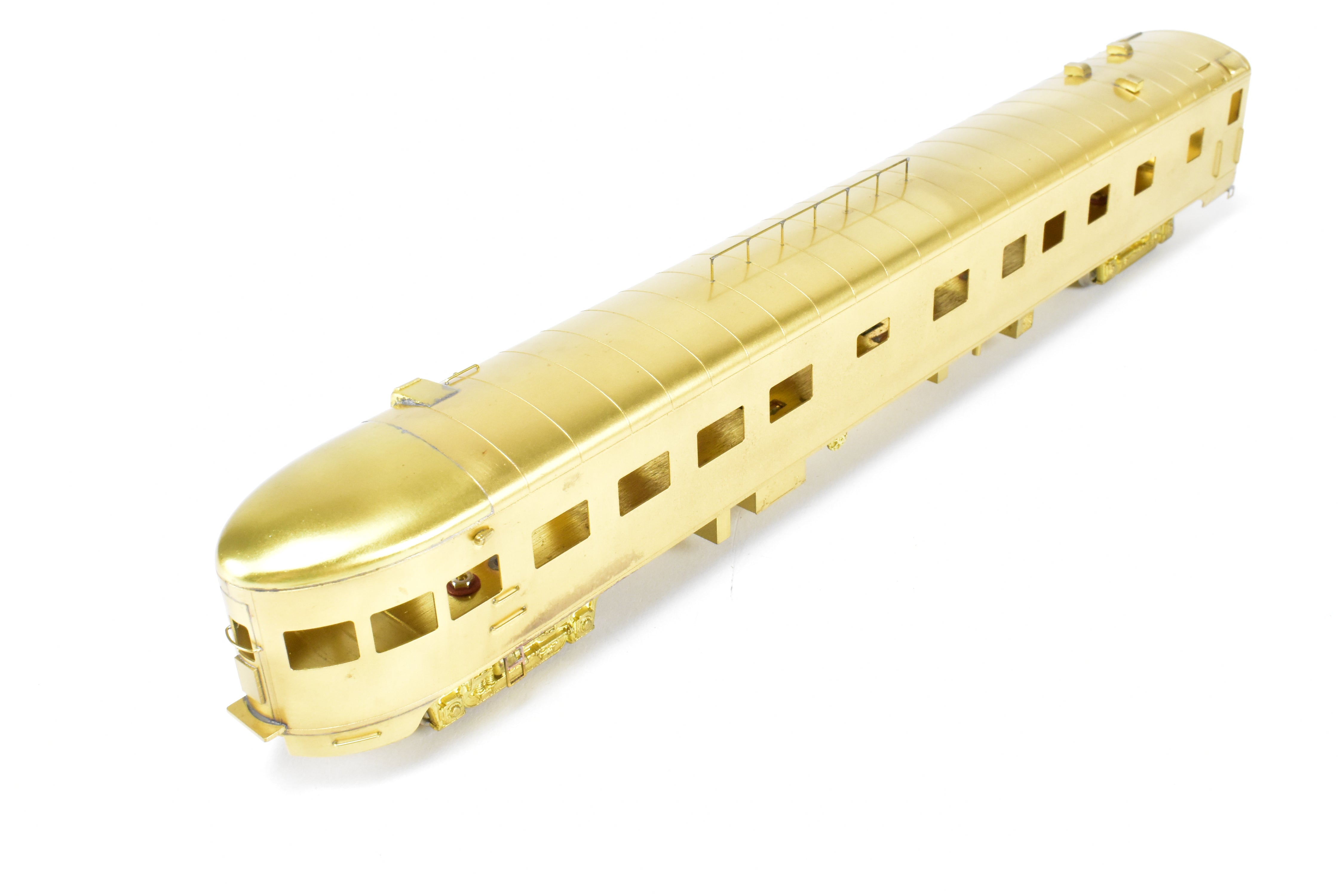 HO Scale Brass Model of the Oriental Limited Northern Pacific North Coast Limited Sleeper Observation Car #390 without Skirts