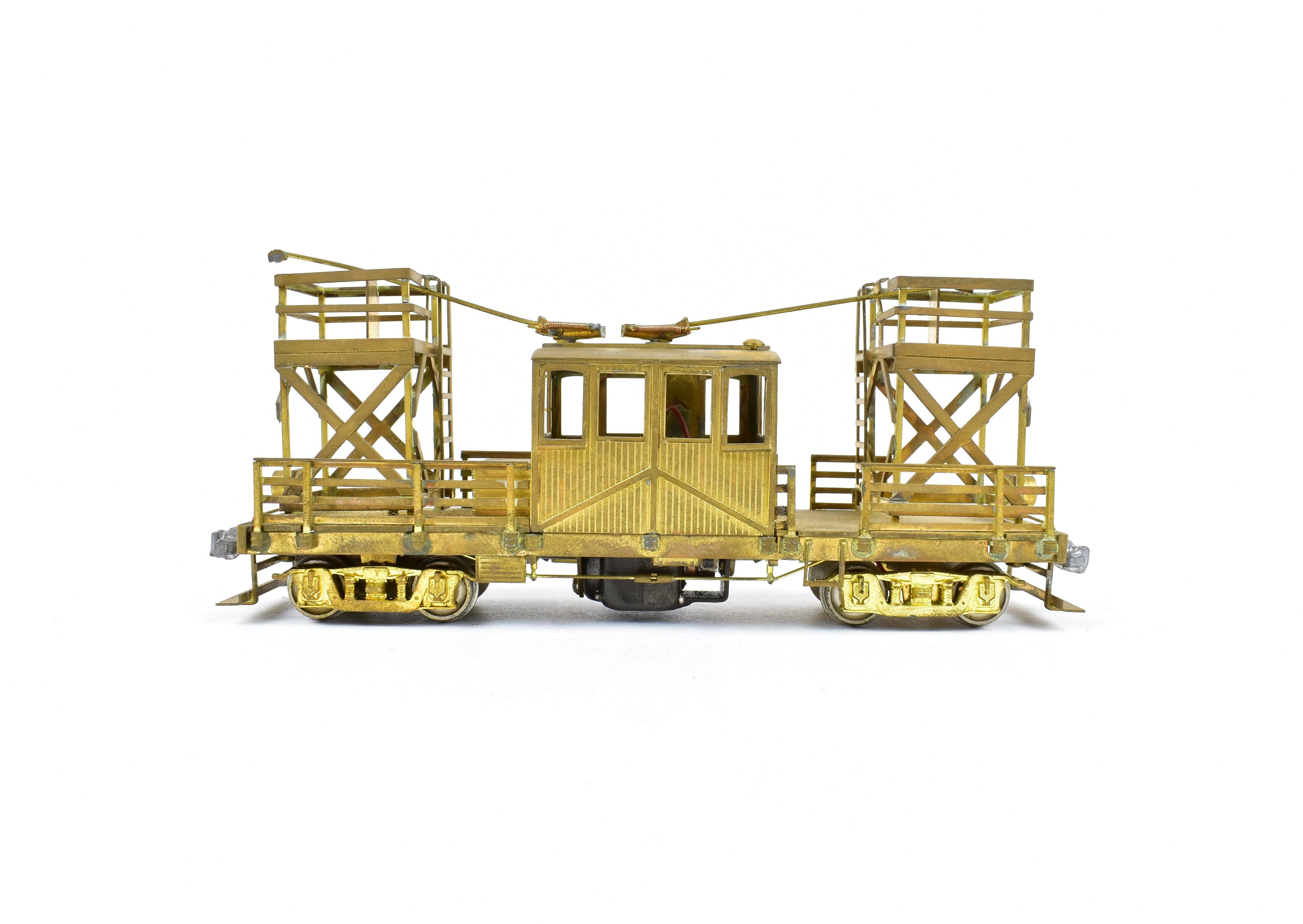 HO Scale Brass Suydam Pacific Electric Interurban Wood Wire Greaser - Tower Car Model (No Box, As - Is Condition)