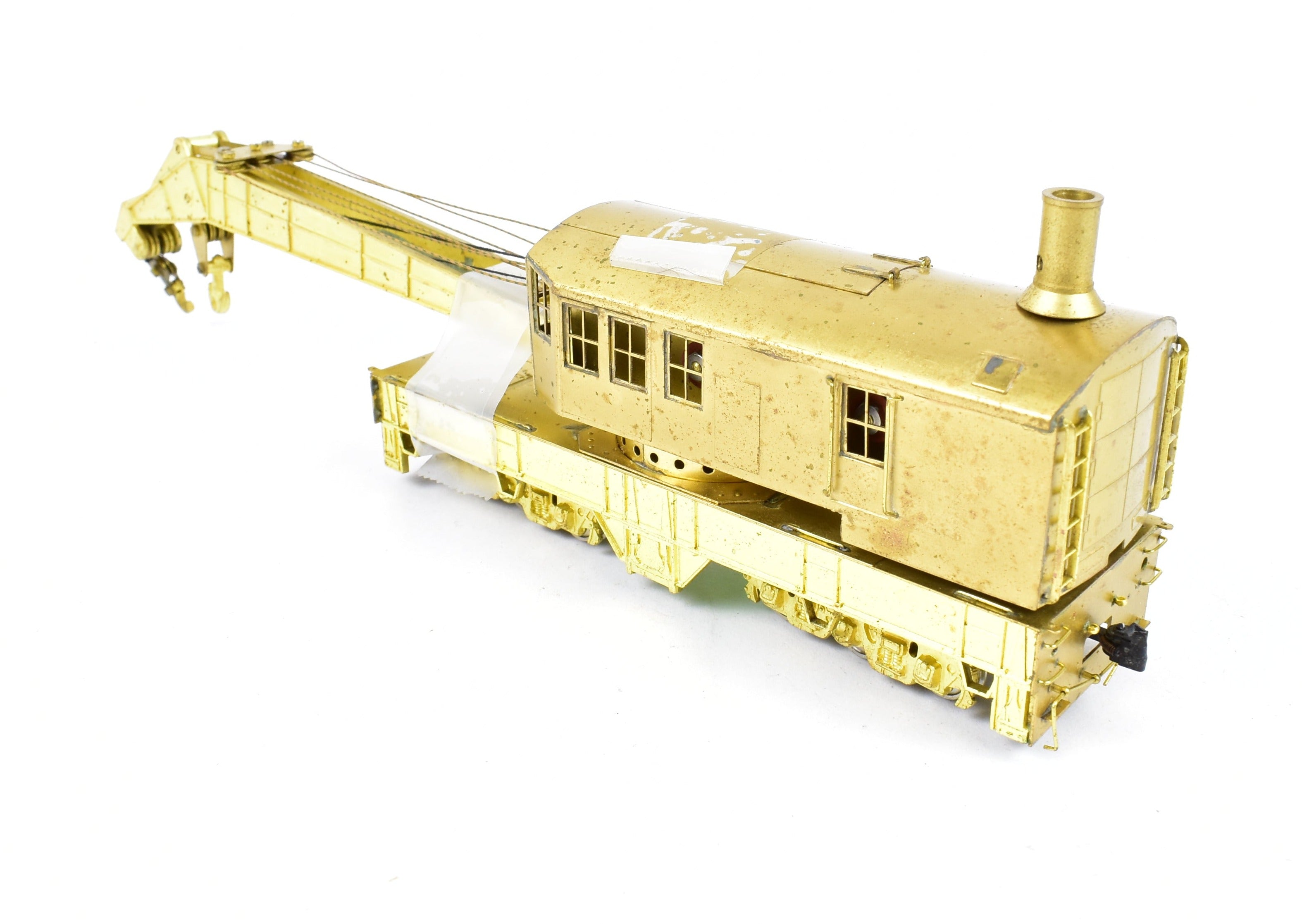 HO Scale Brass Lambert 250-Ton Railway Crane for Track Maintenance