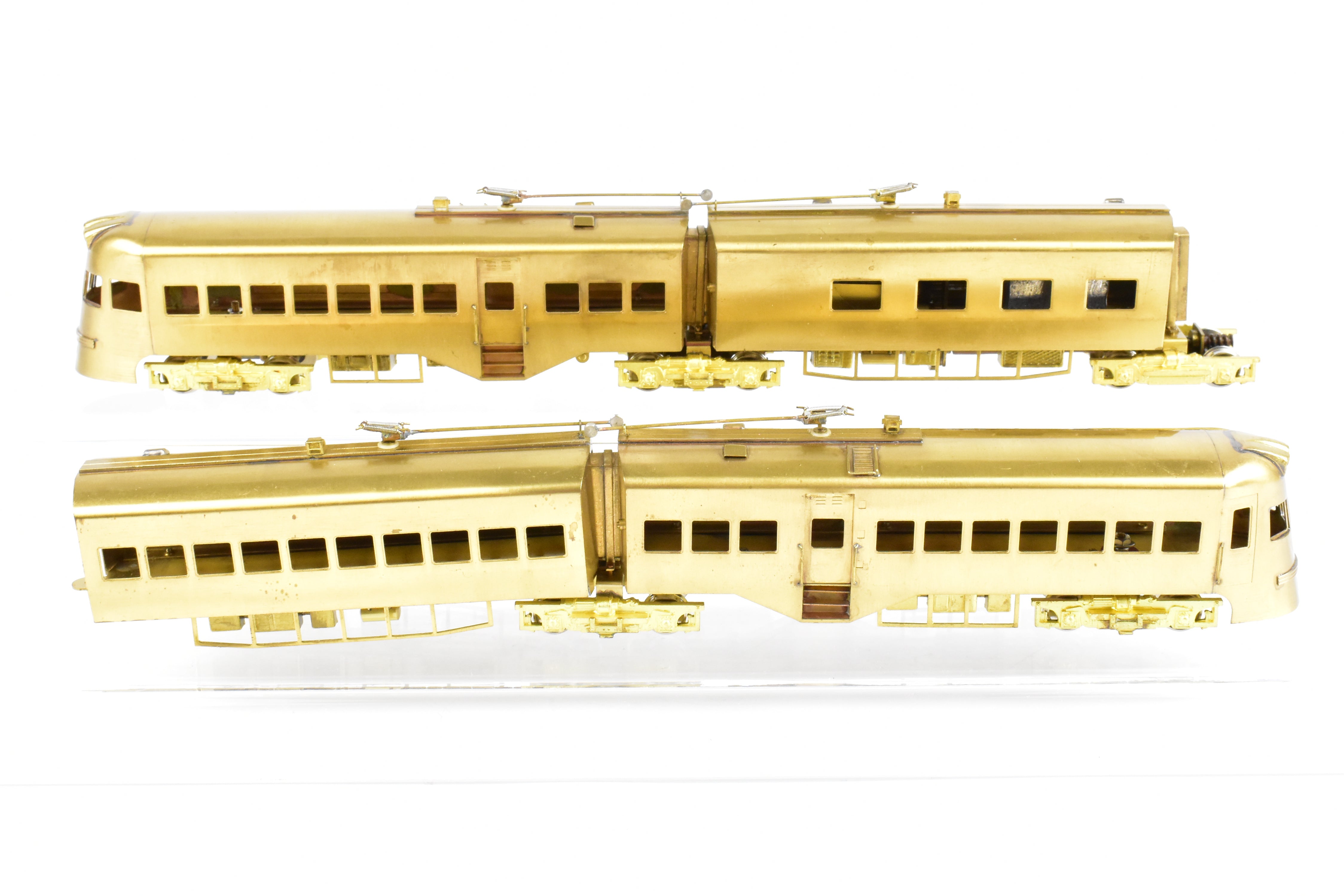 HO Scale Brass Nickel-Plated North Shore Line Electroliner 4-Car Set