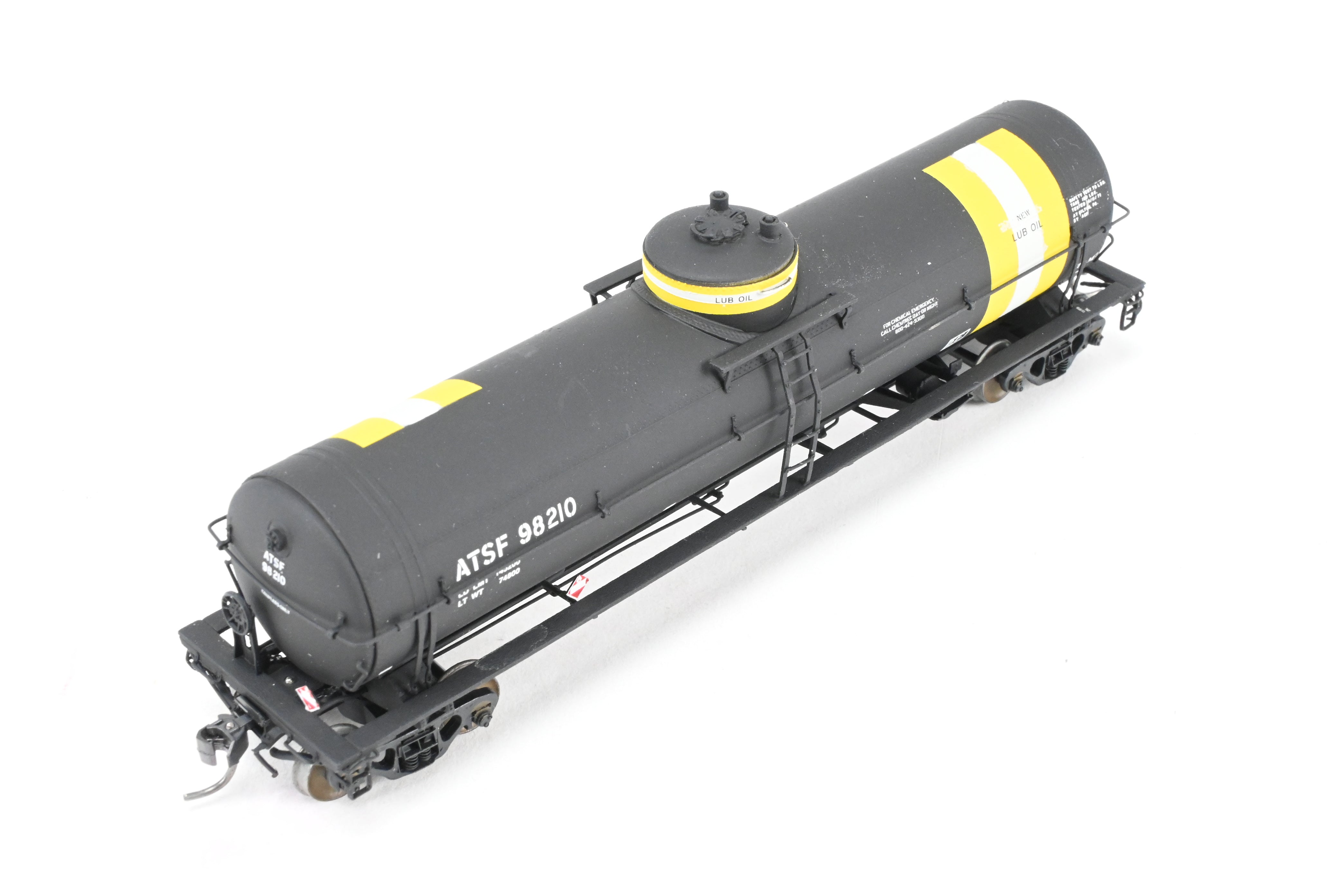 High - Quality HO Scale Brass Pecos River Brass ATSF - Santa Fe Tk - M Tank Car with CP Number 98210