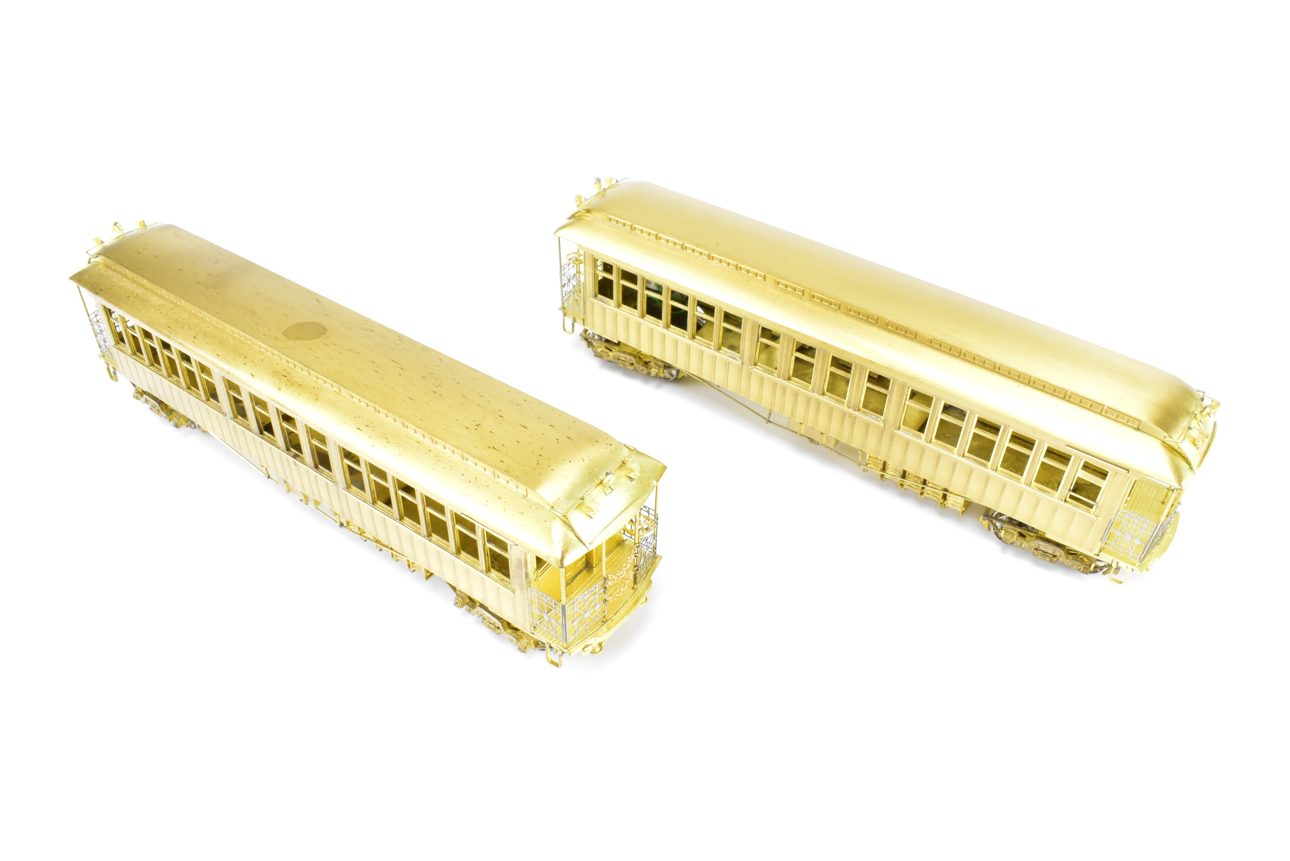 HO Scale Brass Model Train Set by MTS Imports - Manhattan Elevated Railway and Chicago & South Side Rapid Transit Elevated 2 Car Set