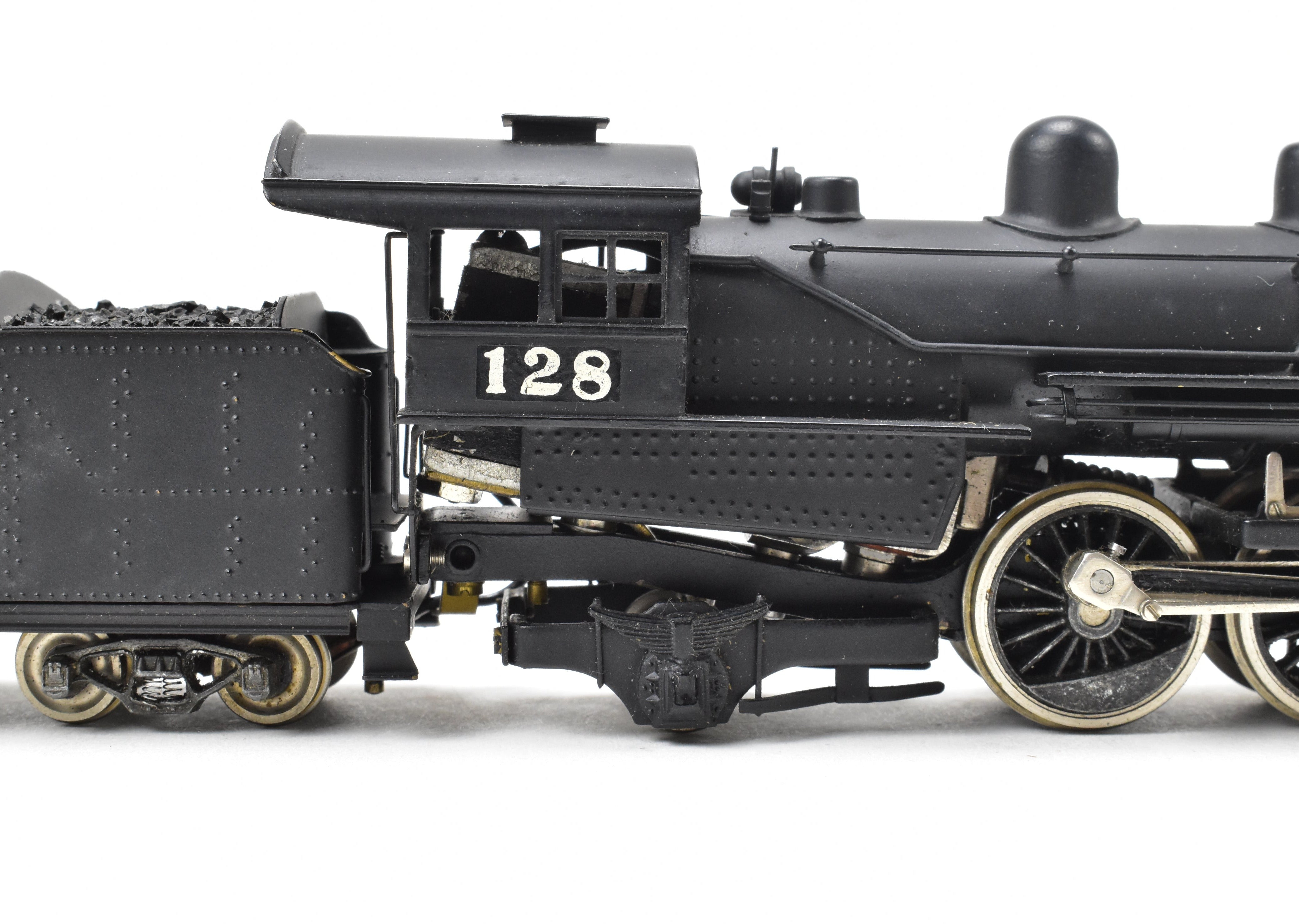 High - Quality HO Scale Brass Pacific Fast Mail (PFM) Model - Tenshodo Chicago & Northwestern Class D 4 - 4 - 2 Atlantic Steam Locomotive, Factory - Painted, No. 128