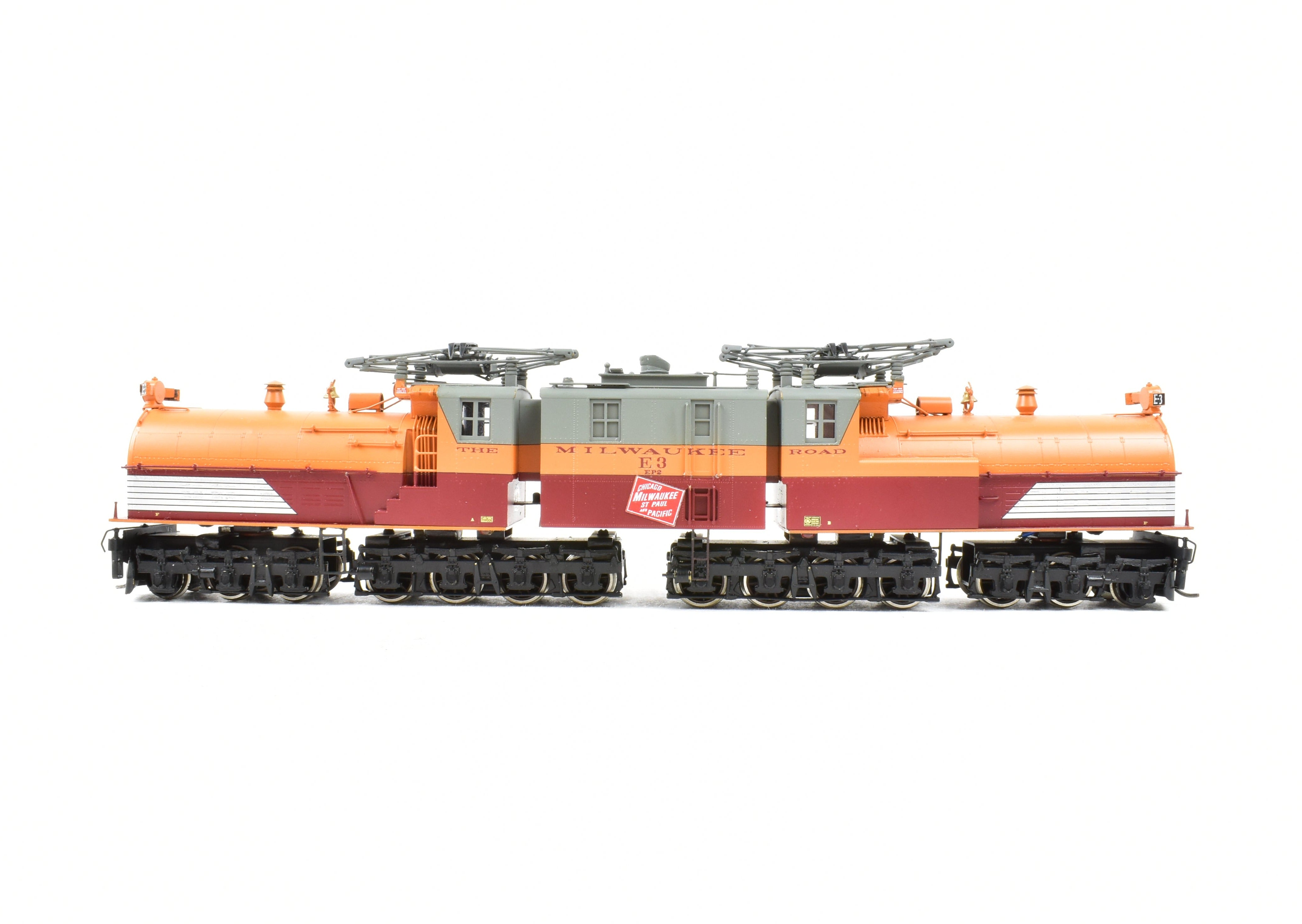 High - Quality HO Scale Brass NJ Custom Milwaukee Road EP - 2 BI - Polar Gearless Electric Model Train with Pro - Paint Finish, Model No. E3