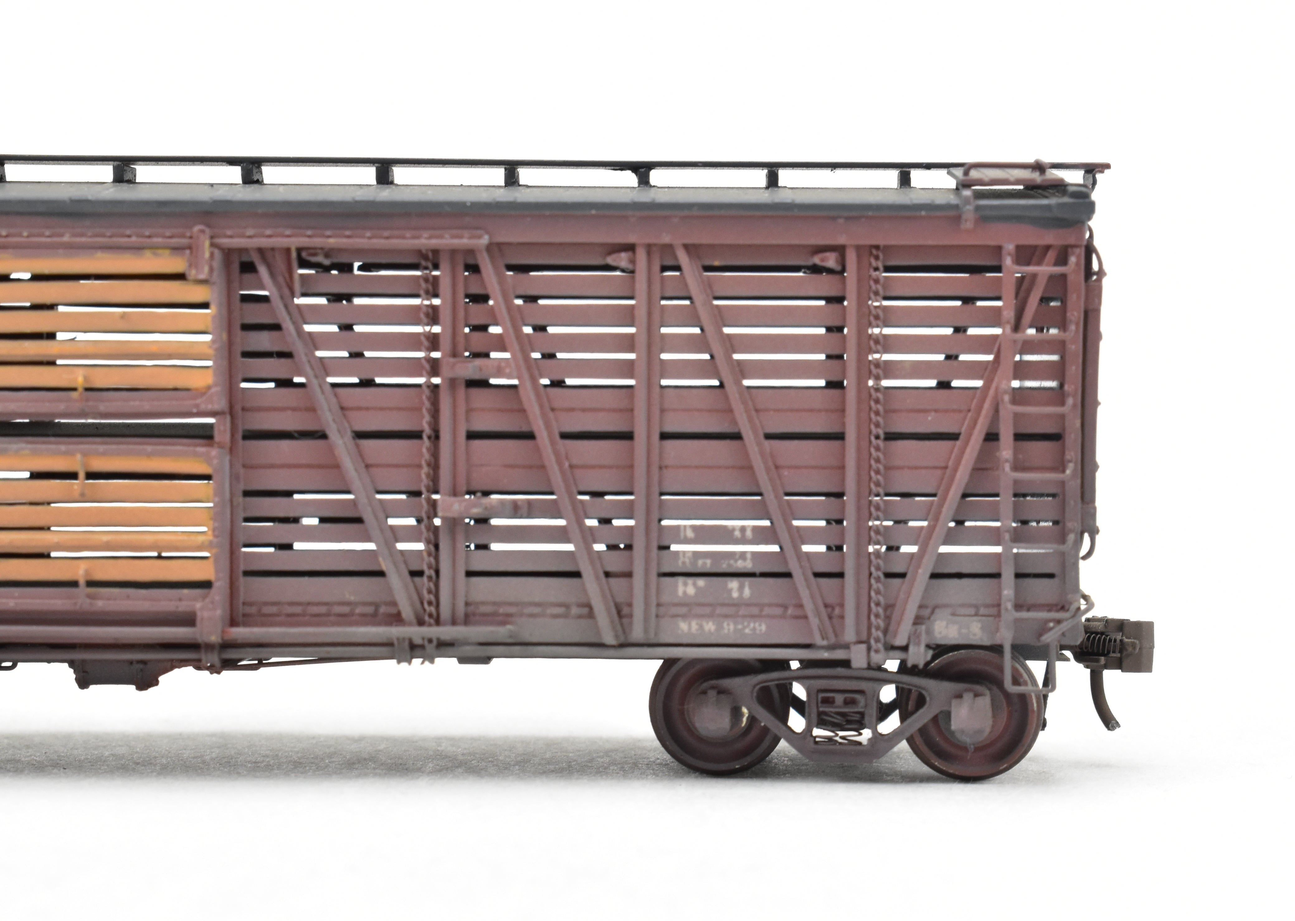 HO Scale Brass ATSF - Santa Fe SK - S Stock Car with Custom Weathering by Pecos River
