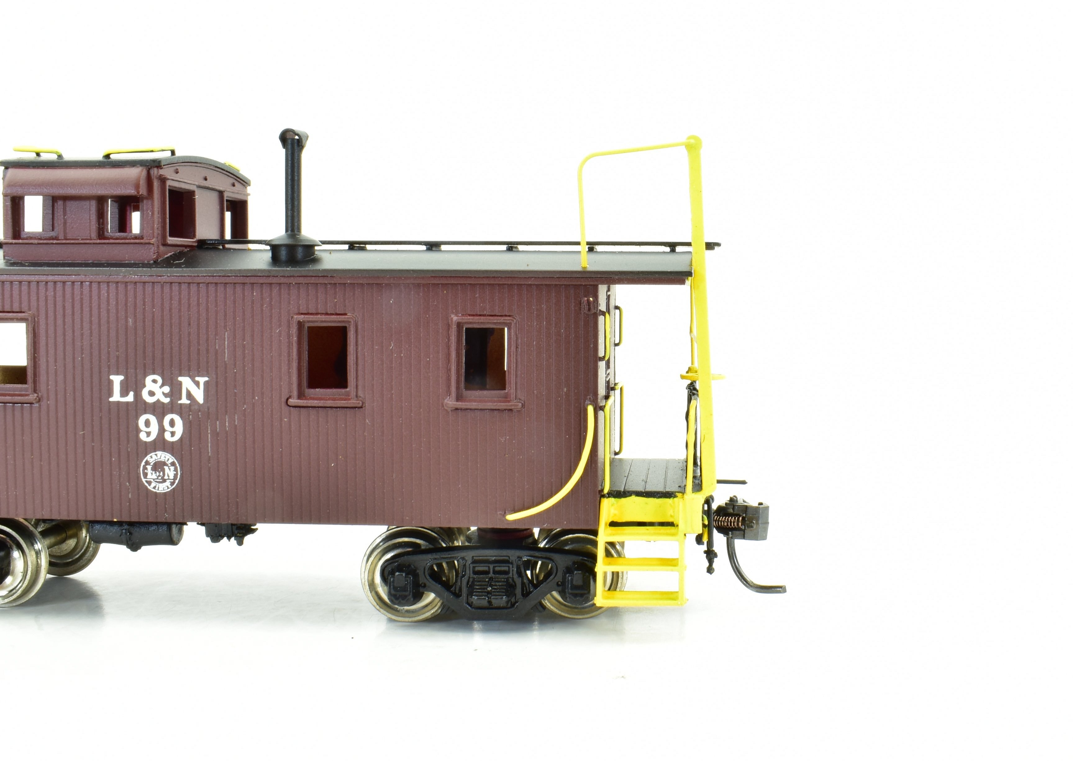 HO Scale Brass PFM SKI Louisville & Nashville NE Series Wood Caboose, Factory Painted
