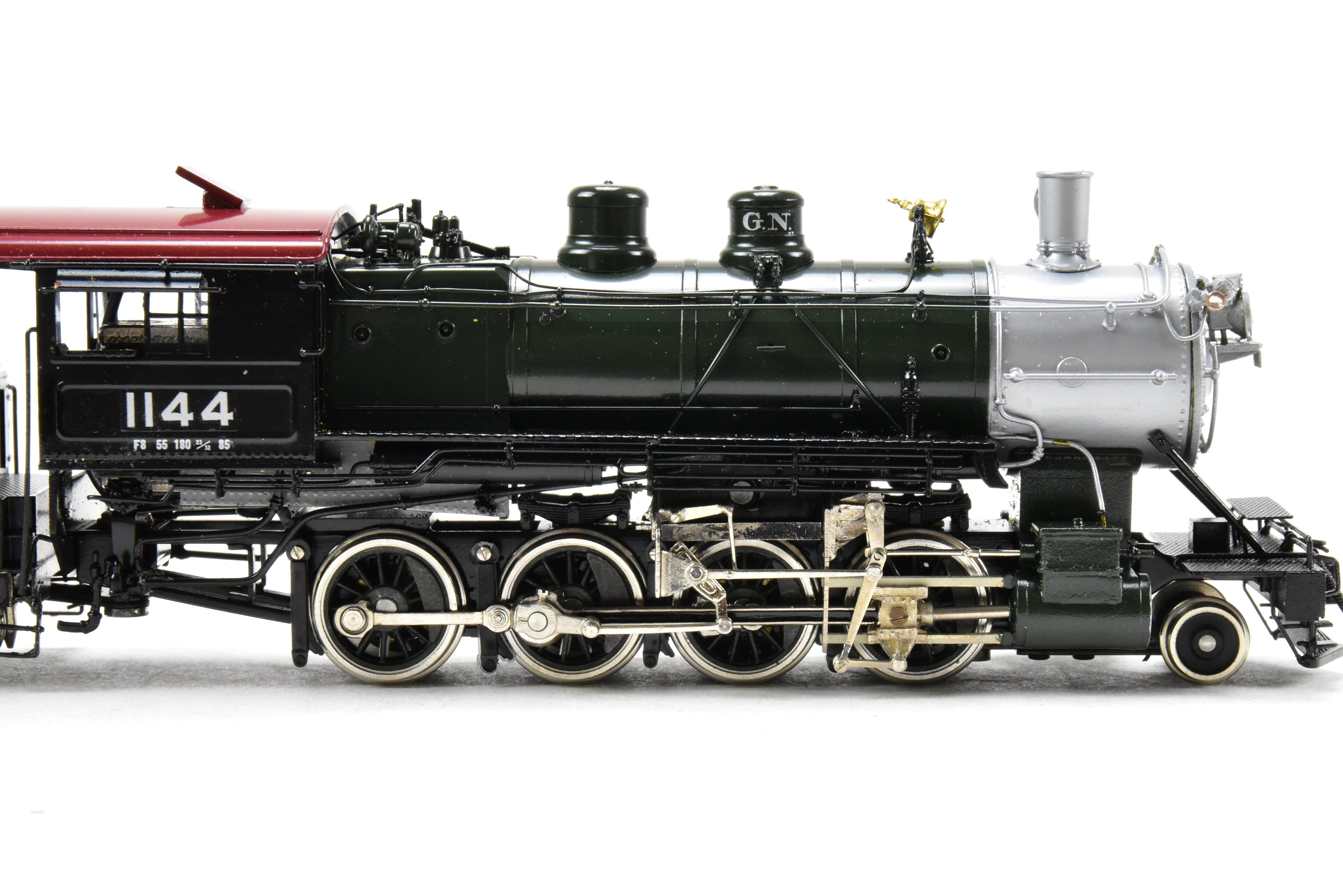 HO Scale Brass PFM - Tenshodo Great Northern 2-8-0 Class F-8 Glacier Park Crown Model Locomotive from 1977 Production Run