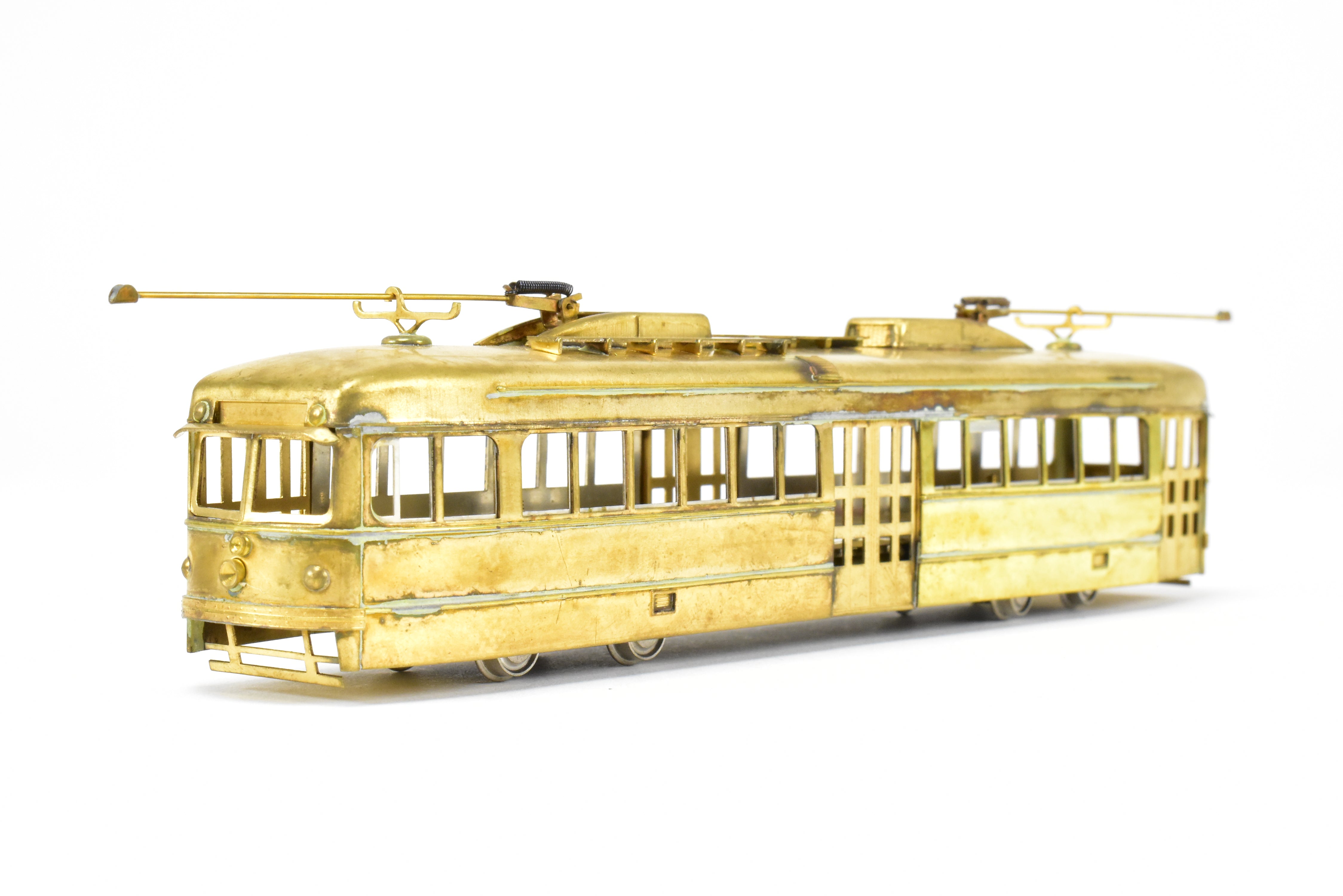 HO Scale Unpowered Trailer: Brass Suydam Pacific Electric Double End PCC Car