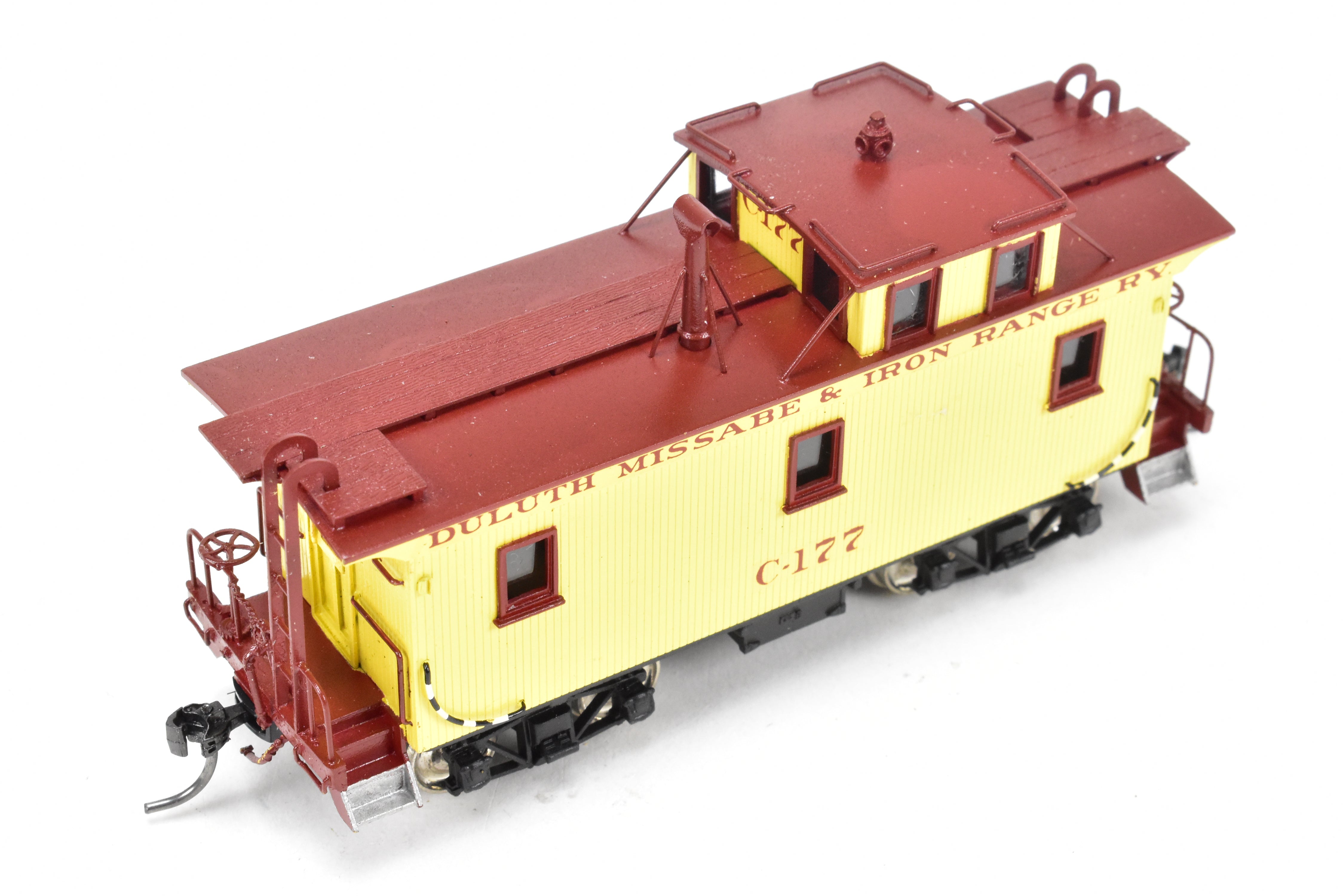 HO Scale Brass Pacific Fast Mail Model - SKI Duluth Missabe & Iron Range Wood Caboose FP, Factory Painted and Numbered C - 177