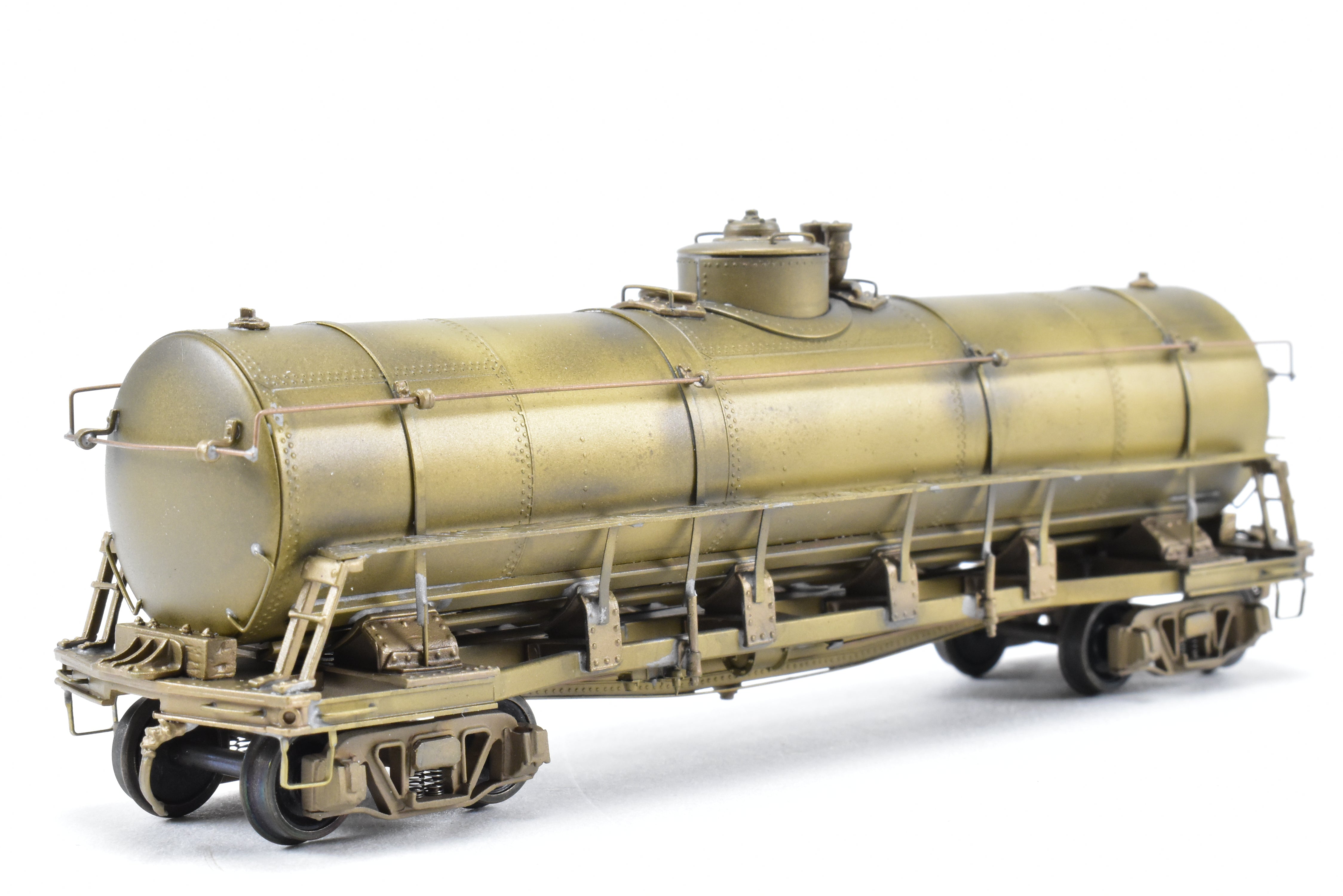 1989 HO Brass Pecos River ATSF - Santa Fe 10,500 Gallon TK - H Tank Car w/ Andrews Trucks