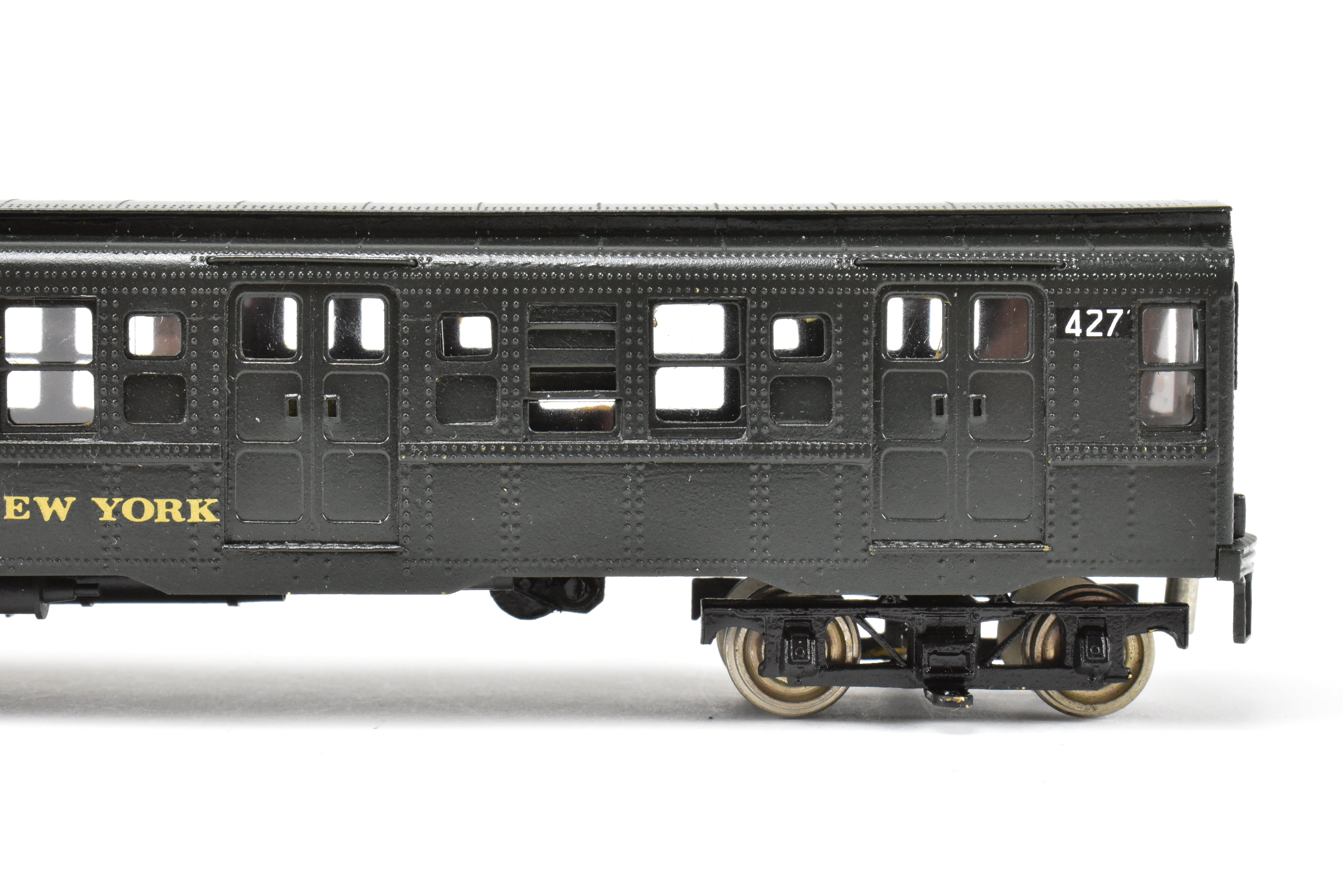 Custom Painted Set of Three HO Brass NJ Subway R-4 Cars, NY Independent System