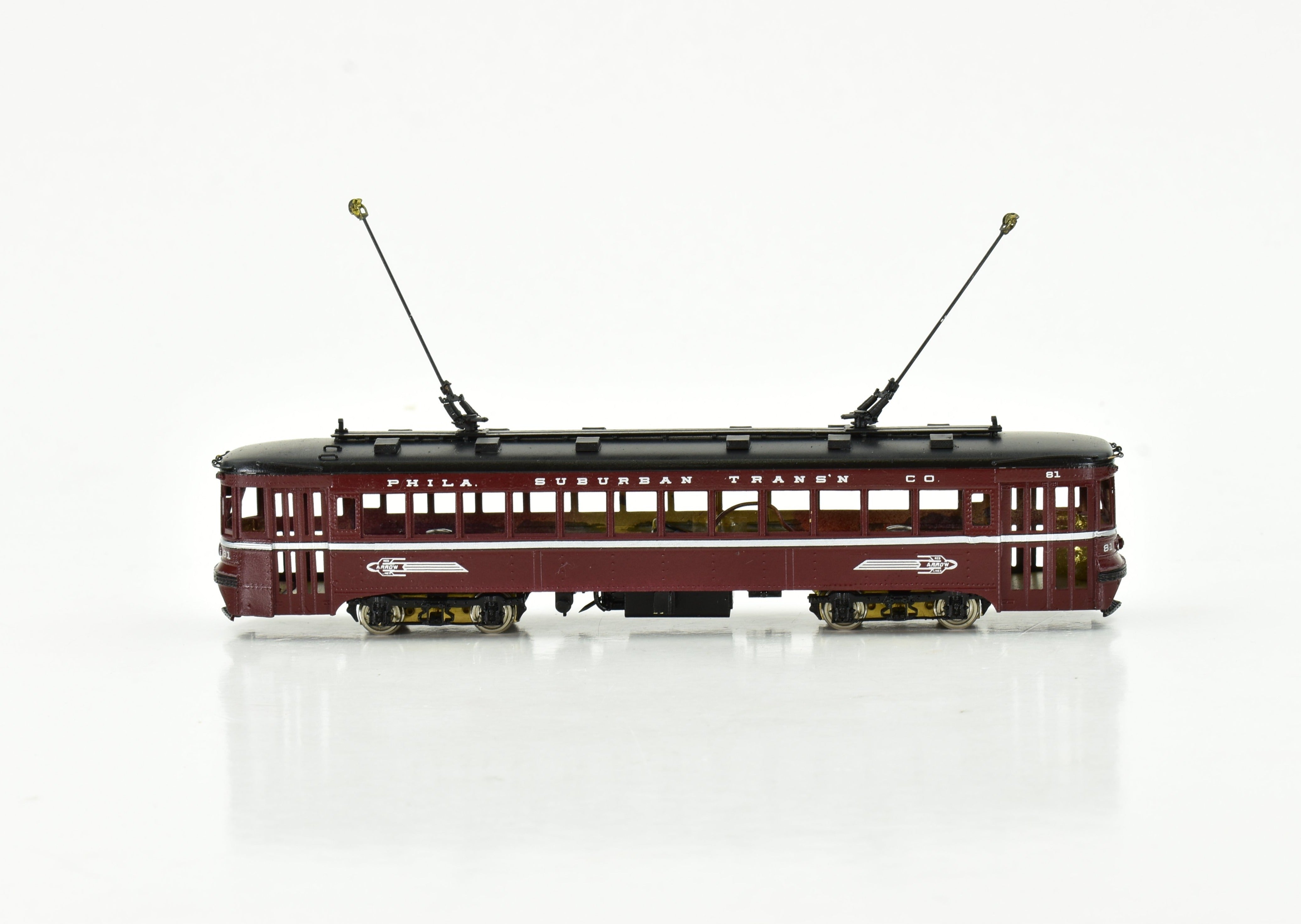 HO Brass MTS Imports 80 Series Philadelphia Suburban Transportation Powered Interurban CP