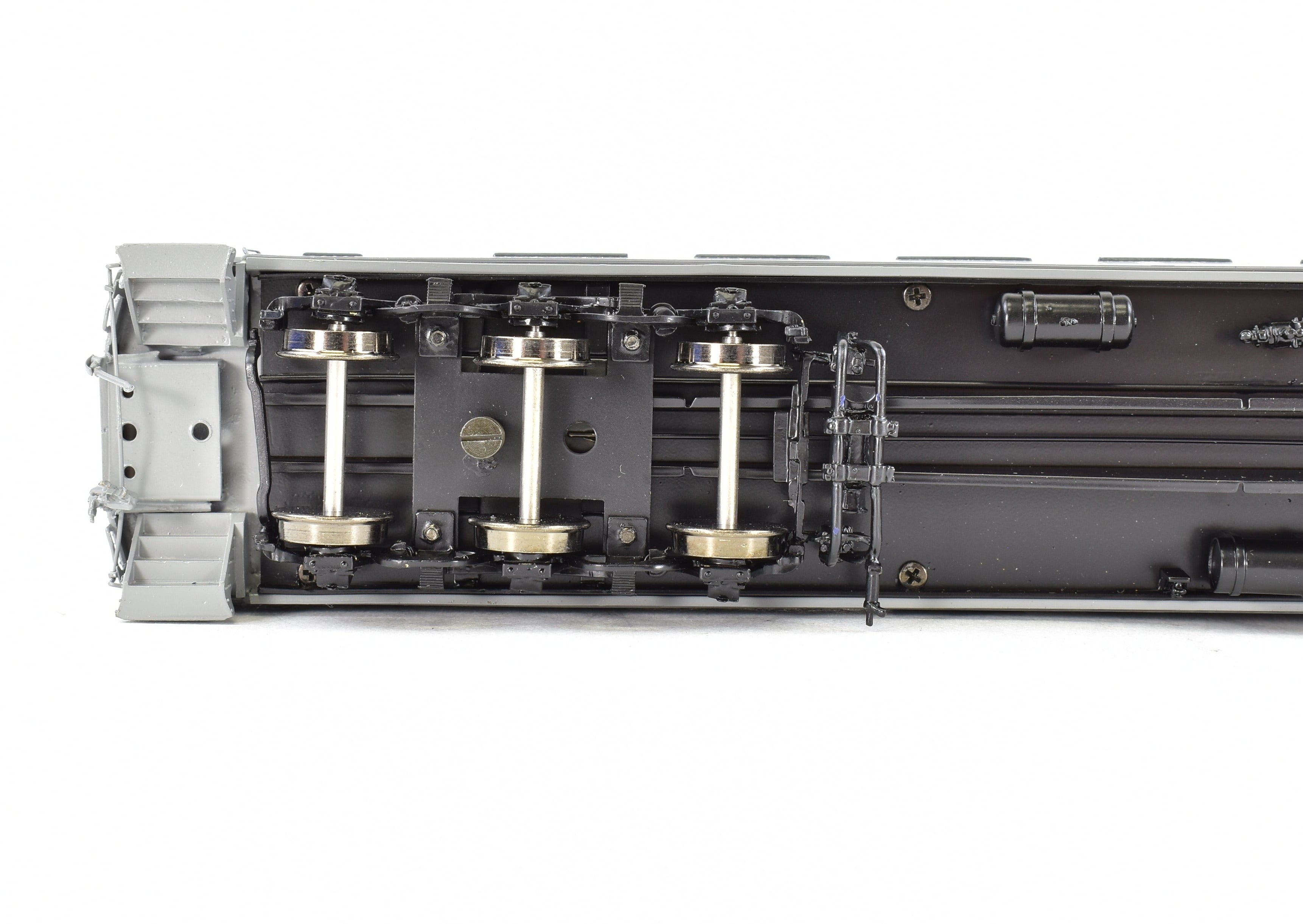 HO Scale Brass Model of Pecos River Brass ATSF - Santa Fe Heavyweight 3000 Series Chair Car FP Grey Named 'The Scout'