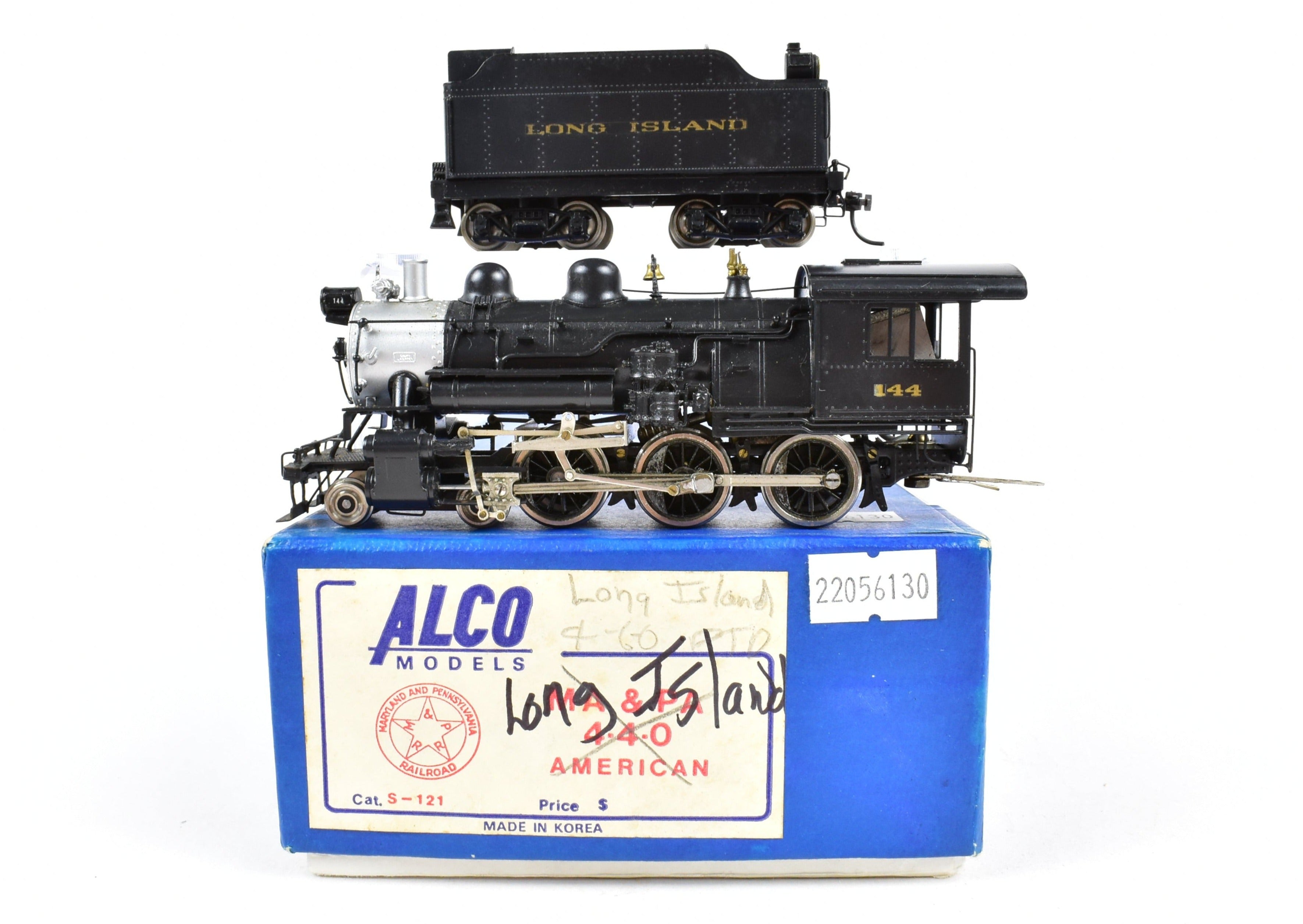 NJ Custom Brass LIRR - Long Island Railroad G - 53sd 4 - 6 - 0 Custom Painted HO Model with Shelf - Wear Box
