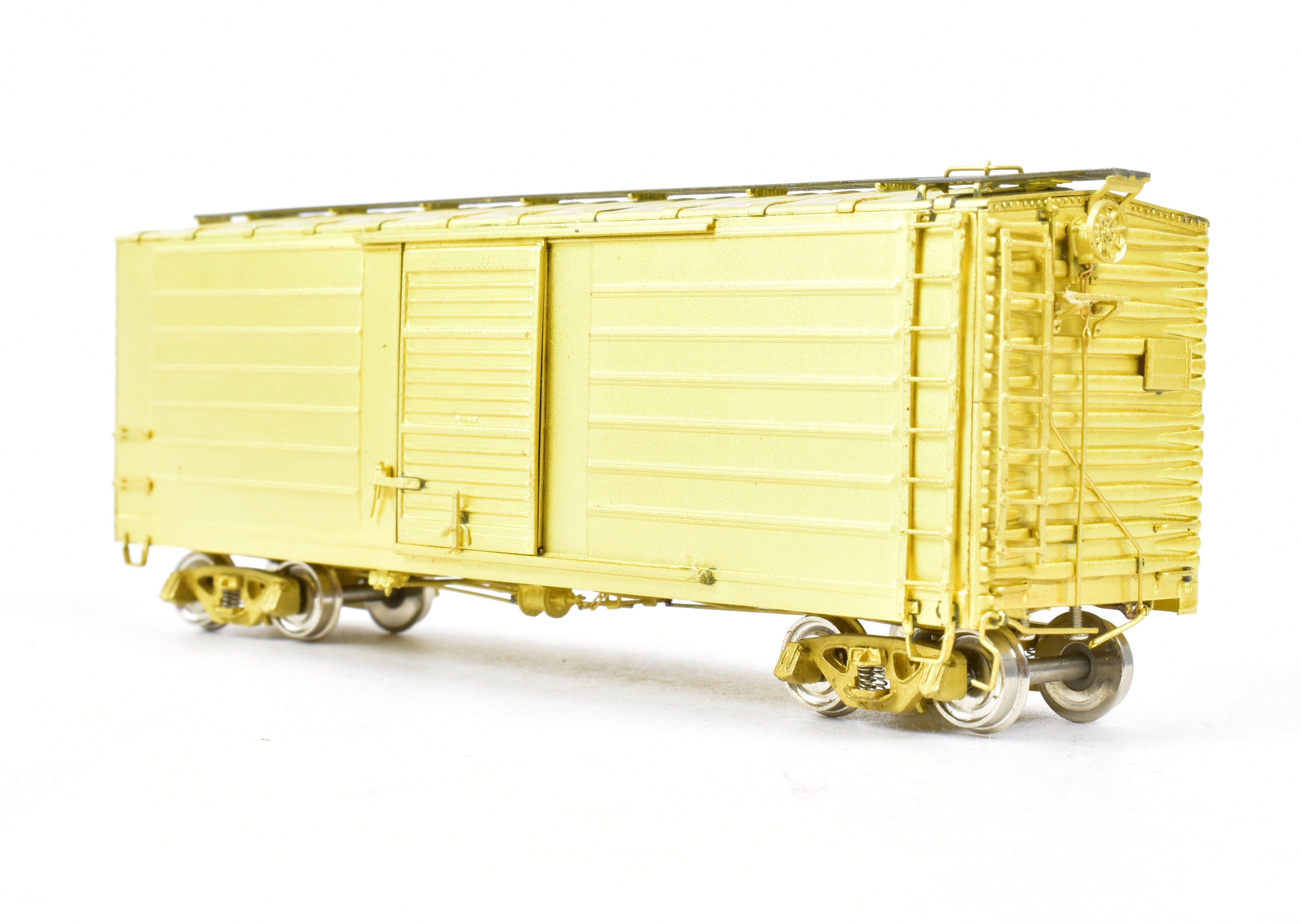 HO Scale Brass NJ International 40' Single Door Ribbed Boxcar - Milwaukee Road